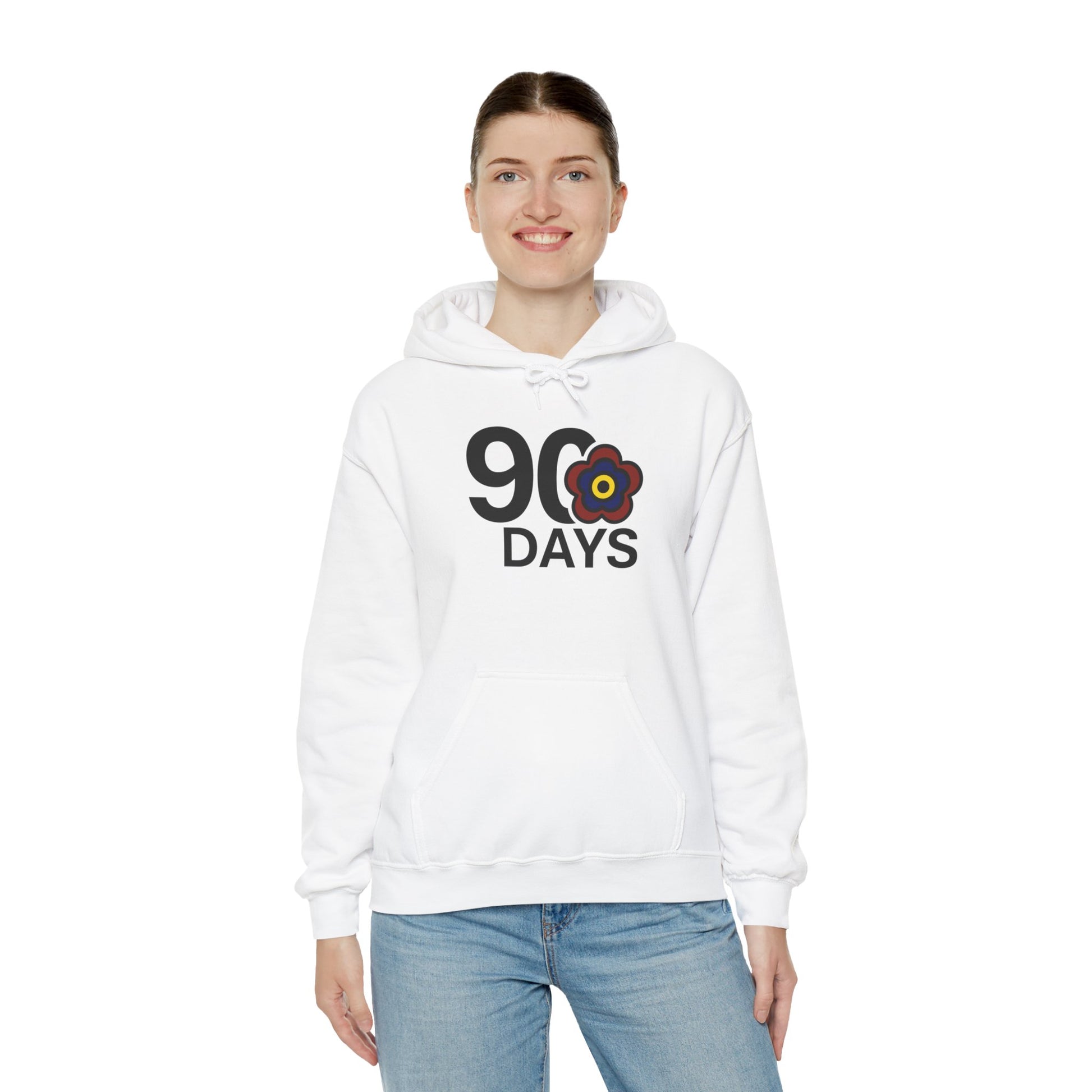 P🌺🌺P2Poppies 90 Days Sober Hoodie – Recovery Milestone Sweatshirt