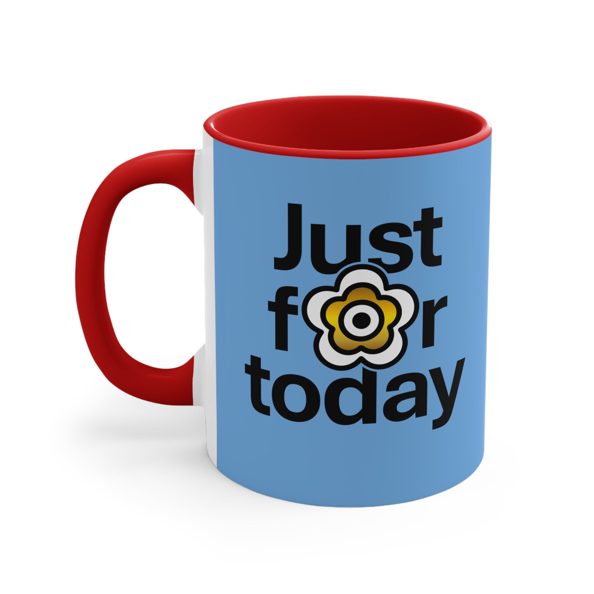 P🌺🌺P2Poppies Just for Today – Motivational Recovery Mug