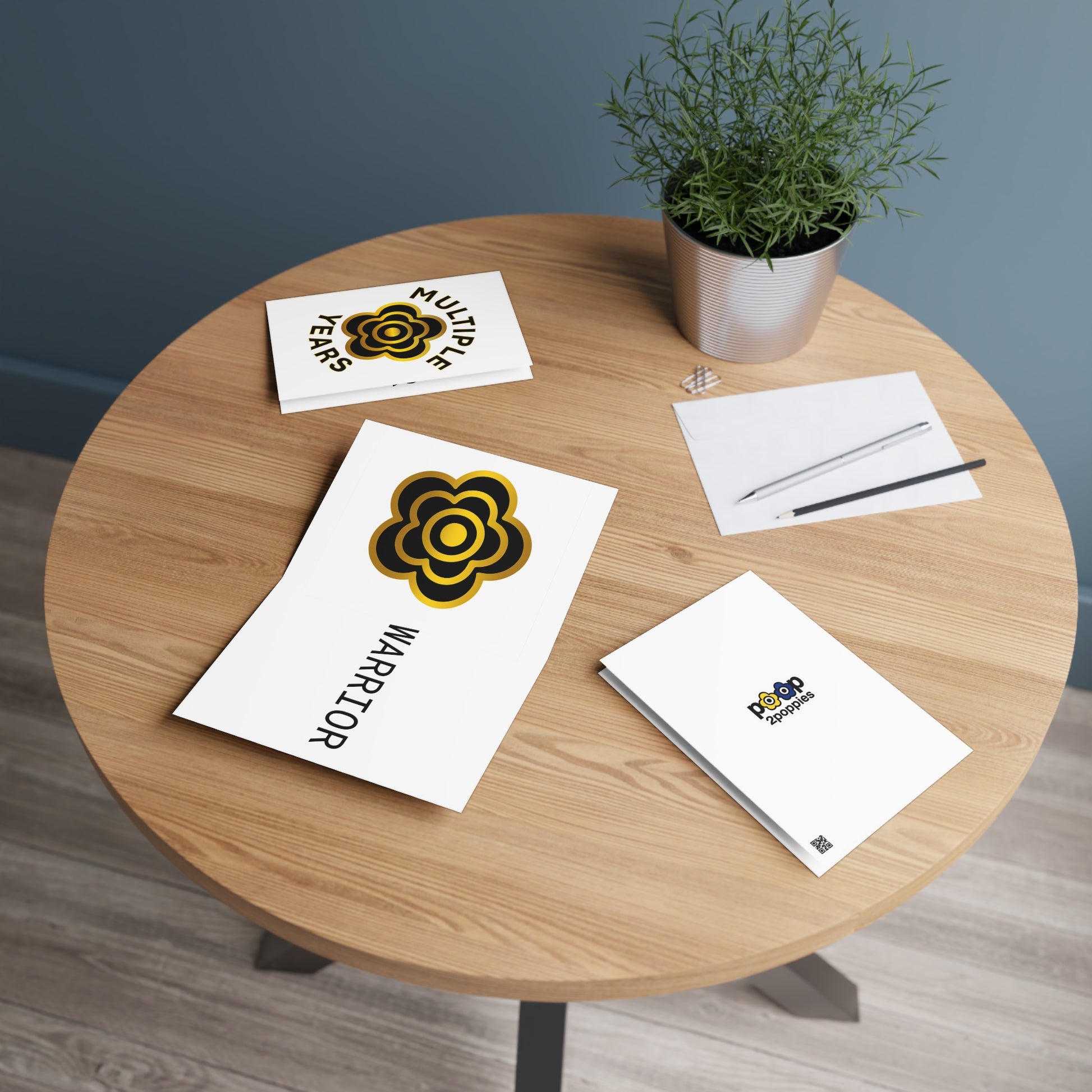 P🌺🌺P2Poppies Multiple Years Milestone Greeting Card