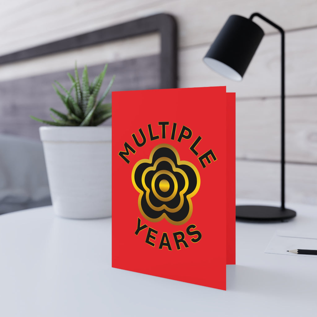 P🌺🌺P2Poppies Multiple Years Milestone Greeting Card