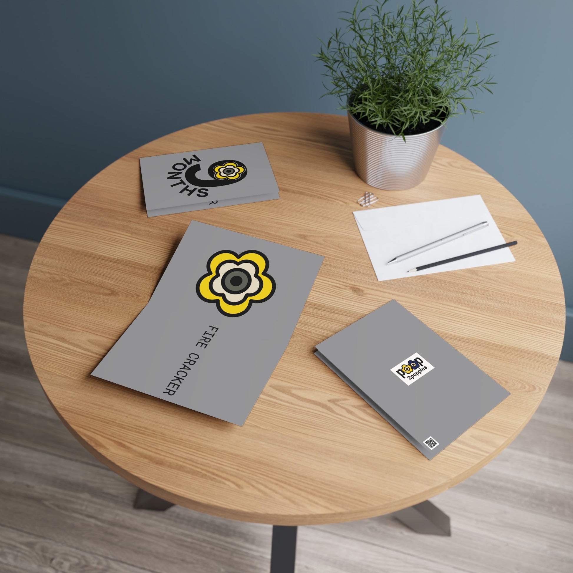 P🌺🌺P2Poppies 9 Months Milestone Greeting Card