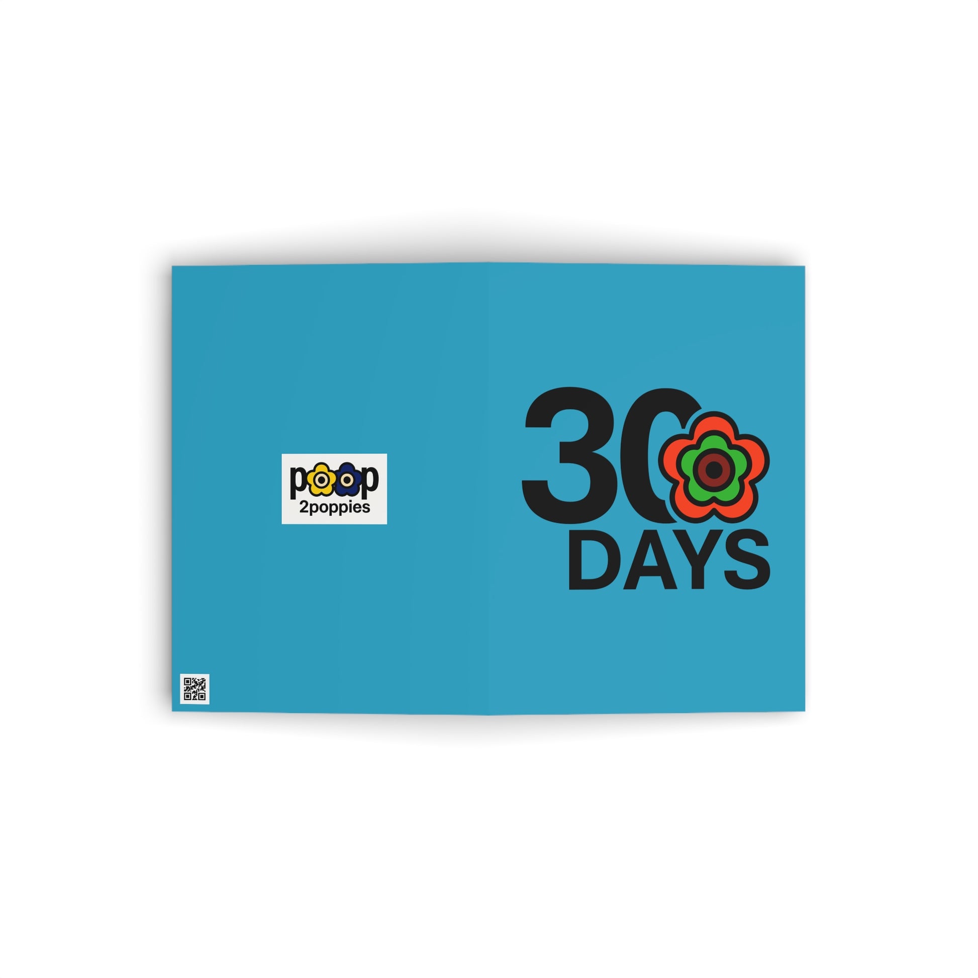 P🌺🌺P2Poppies 30 Days Milestone Greeting Card