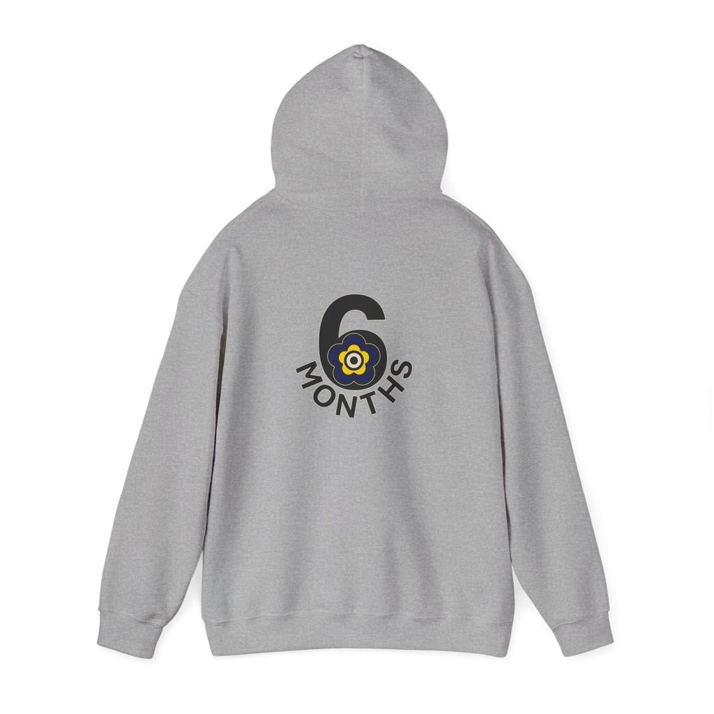 P🌺🌺P2Poppies 6 Months Sober Hoodie – Recovery Milestone Sweatshirt