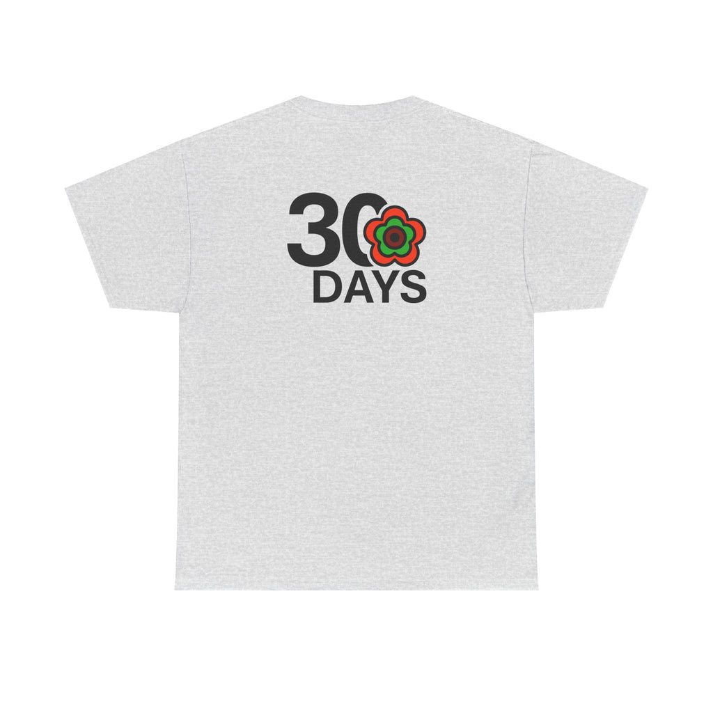 P🌺🌺P2Poppies 30 Days Sober – Motivational Recovery T-Shirt