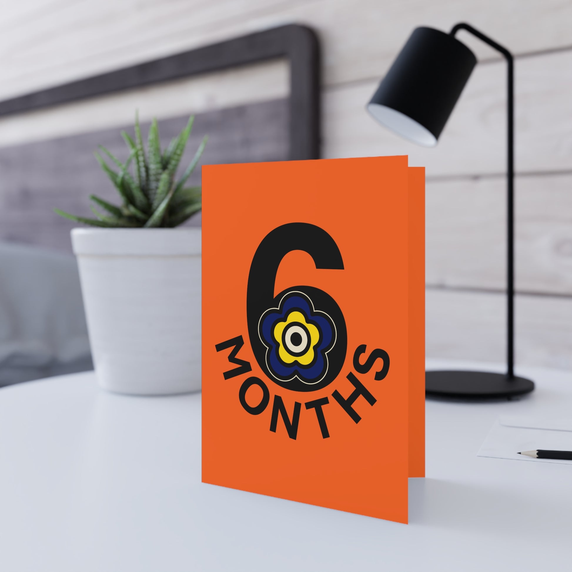 P🌺🌺P2Poppies 6 Months Milestone Greeting Card