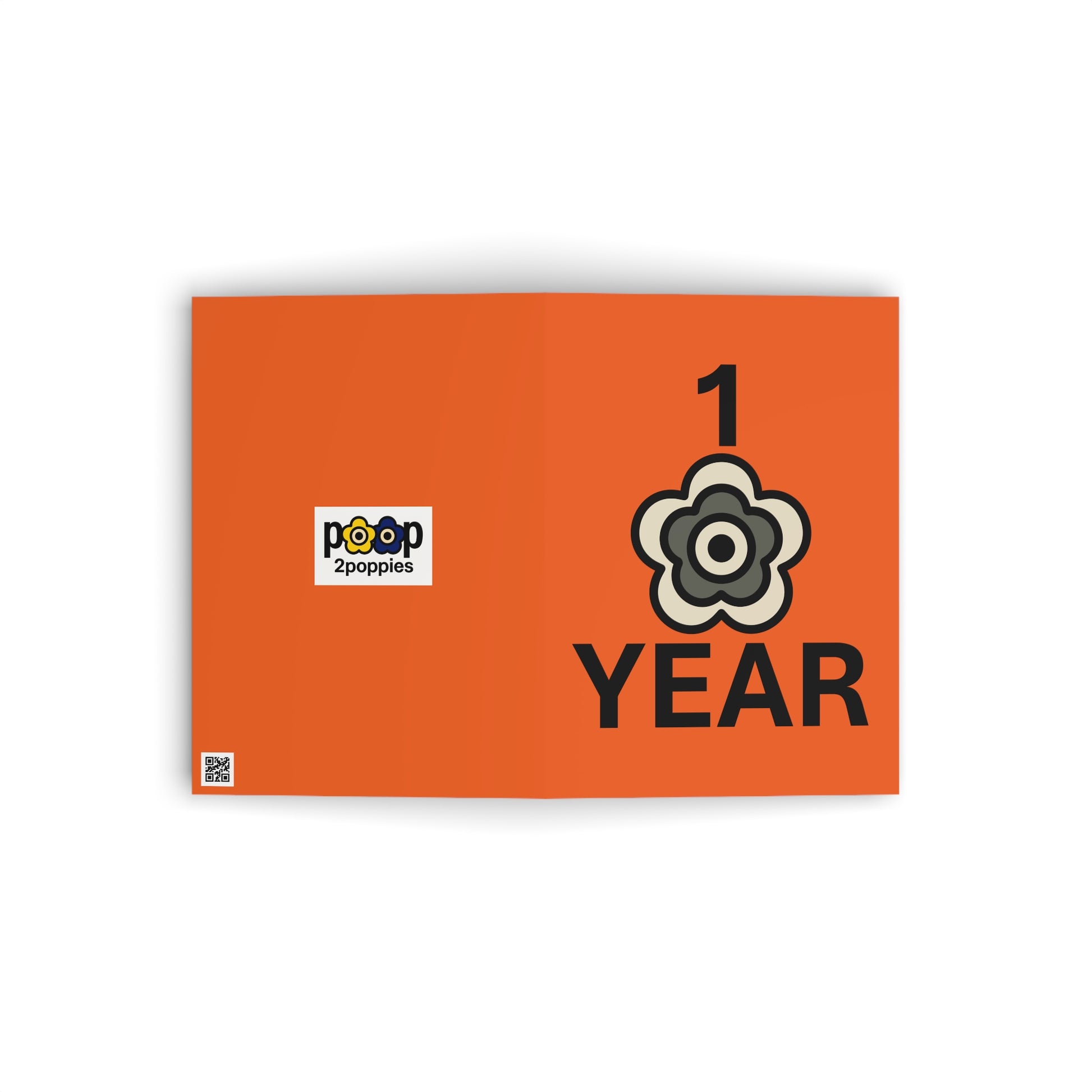 P🌺🌺P2Poppies 1 Year Milestone Greeting Card