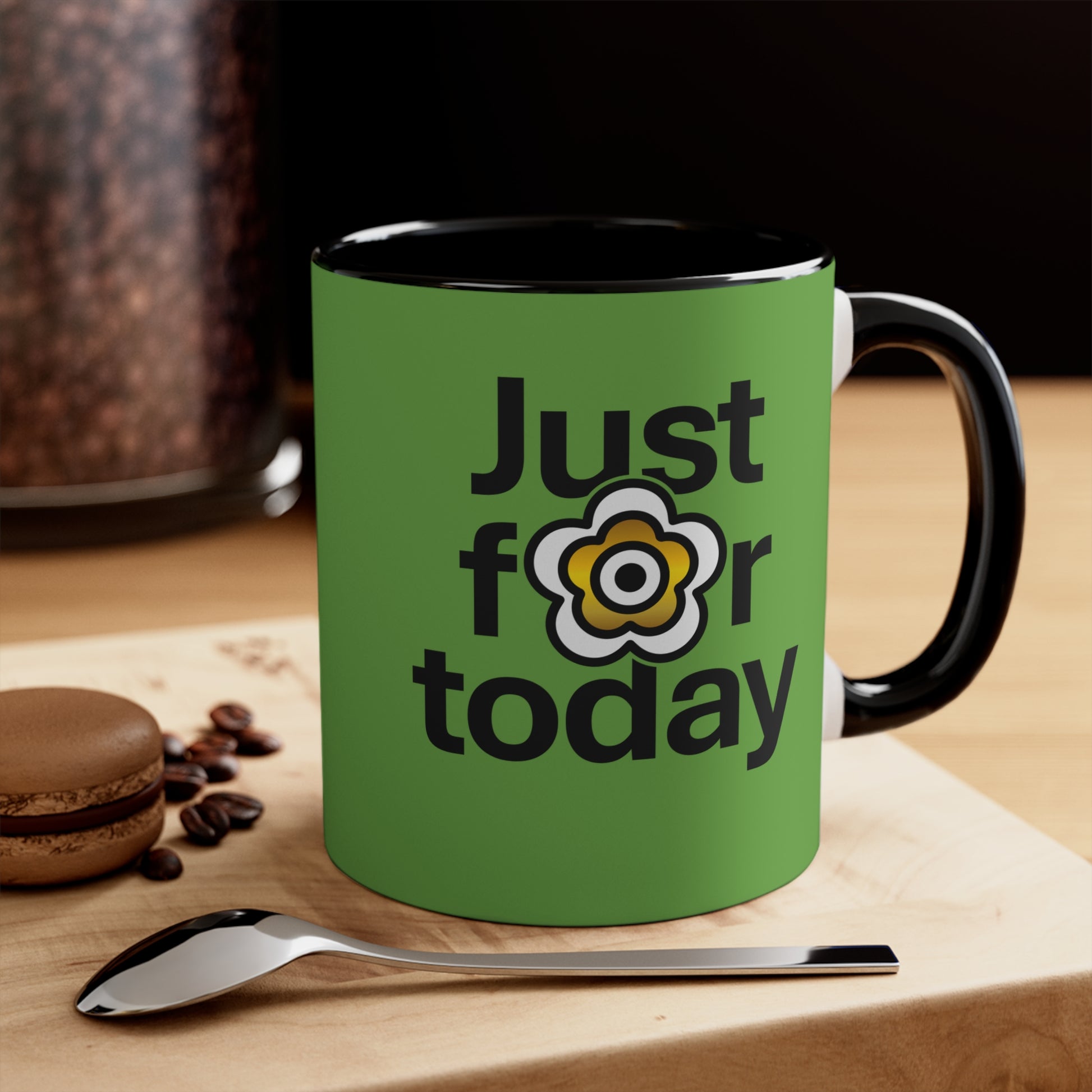 P🌺🌺P2Poppies Just for Today – Motivational Recovery Mug