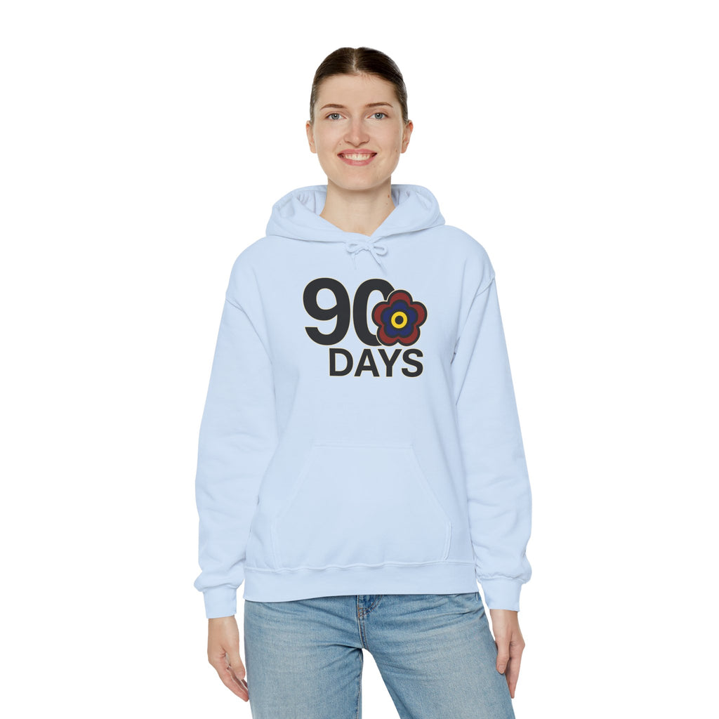 P🌺🌺P2Poppies 90 Days Sober Hoodie – Recovery Milestone Sweatshirt