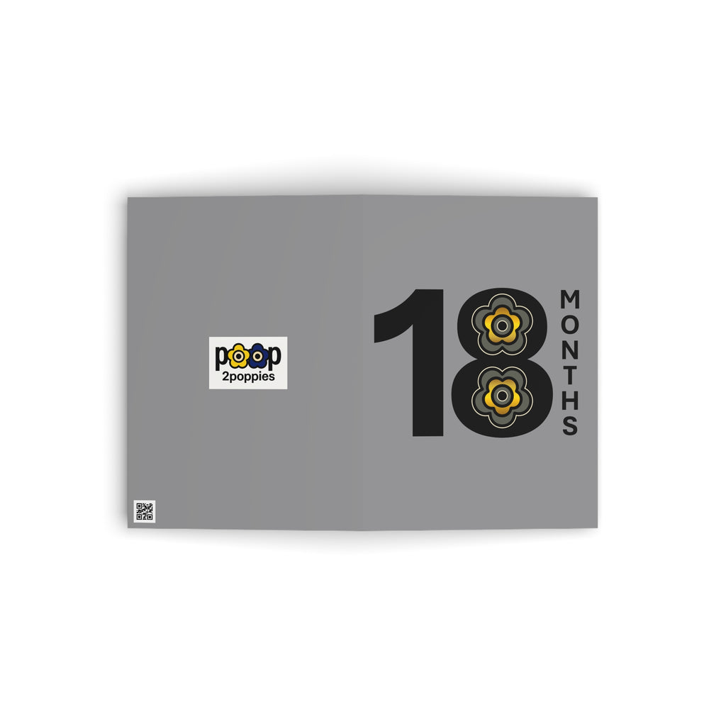 P🌺🌺P2Poppies 18 Months Milestone Greeting Card