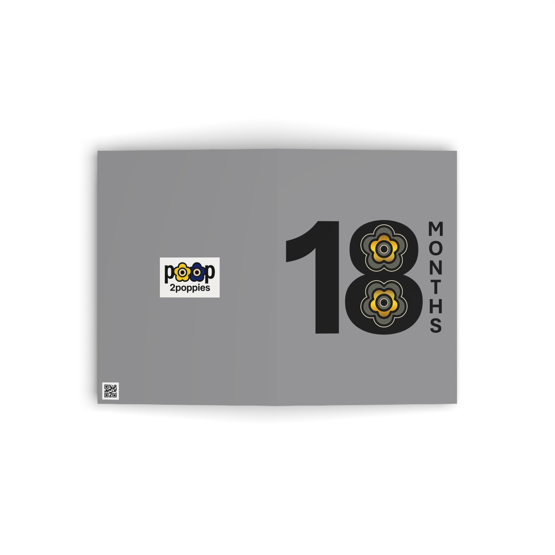 P🌺🌺P2Poppies 18 Months Milestone Greeting Card