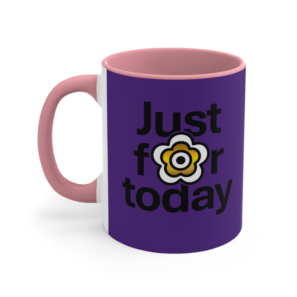 P🌺🌺P2Poppies Just for Today – Motivational Recovery Mug