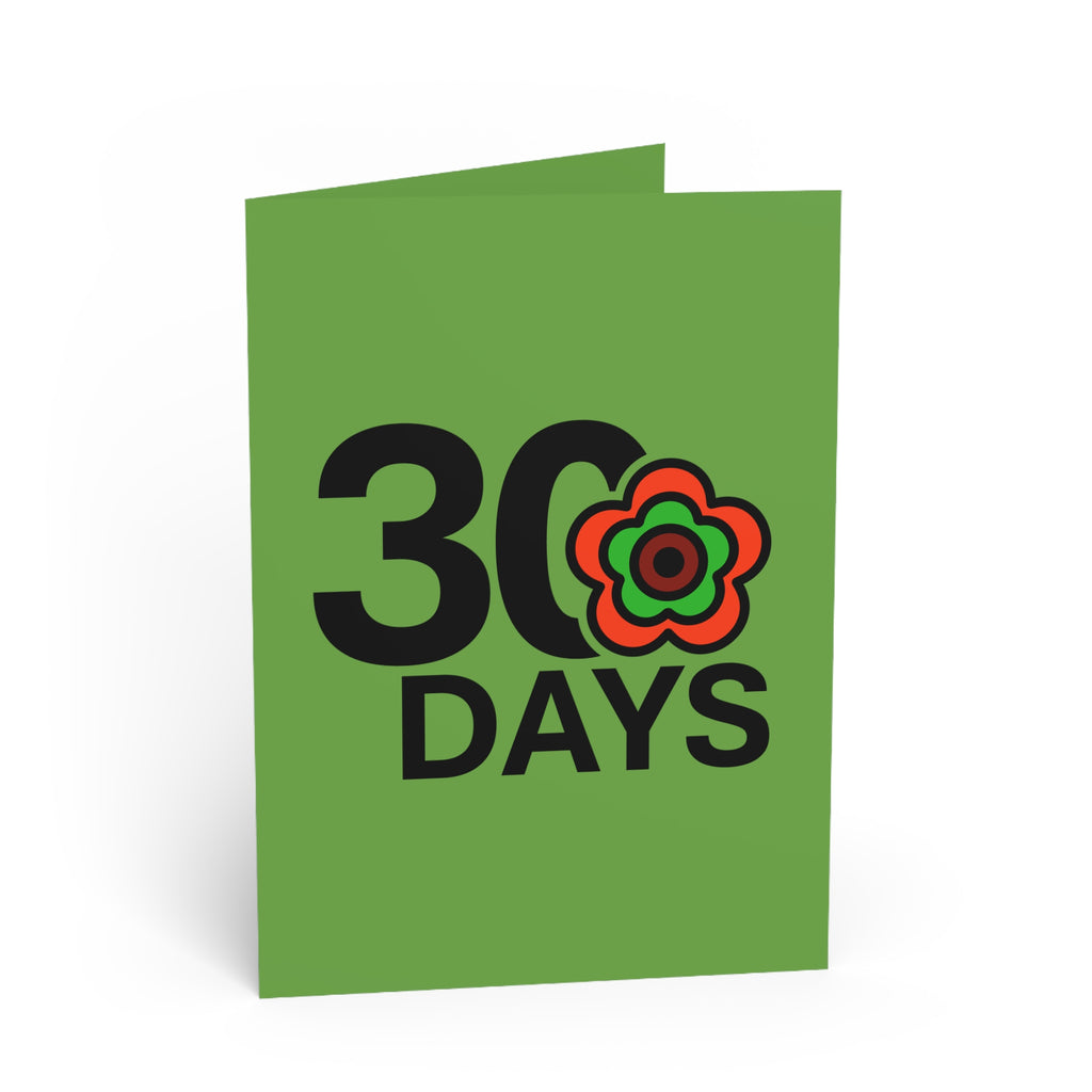 P🌺🌺P2Poppies 30 Days Milestone Greeting Card