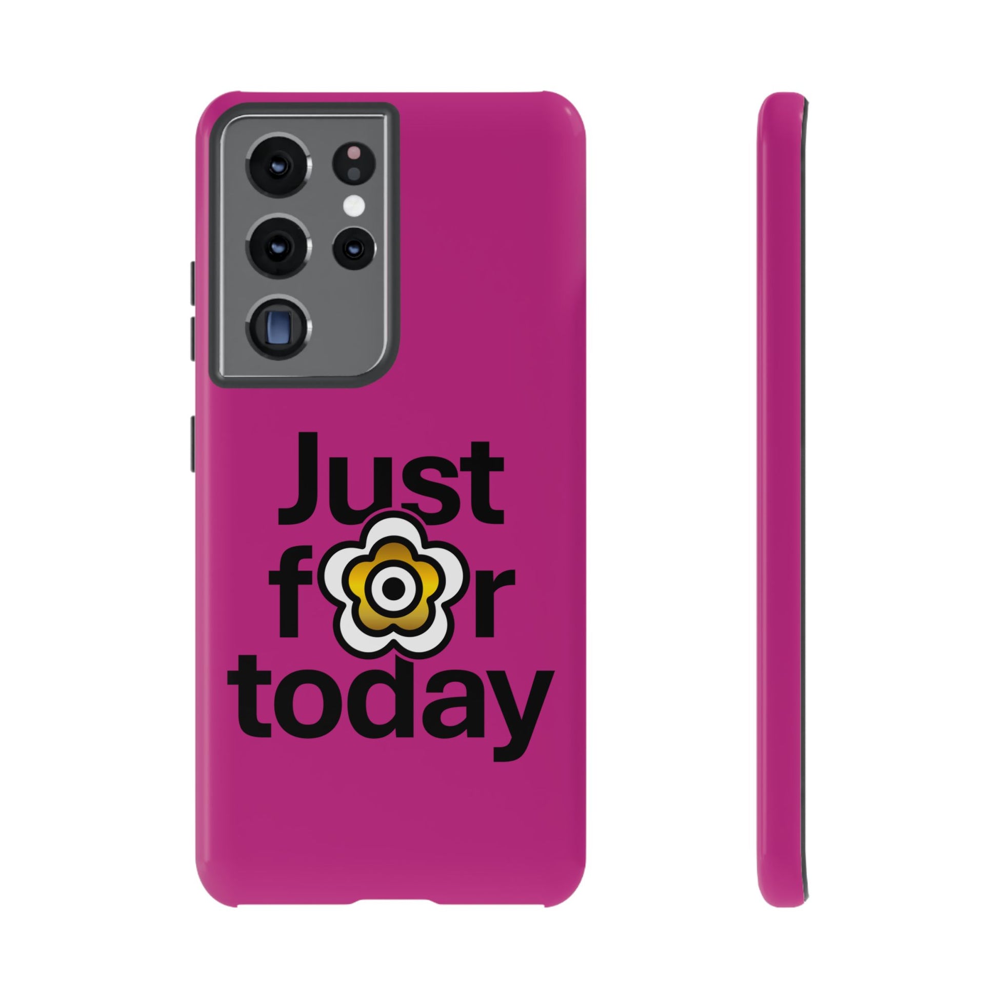 P🌺🌺P2Poppies Just for Today Samsung Phone Case – Inspirational Recovery Protection