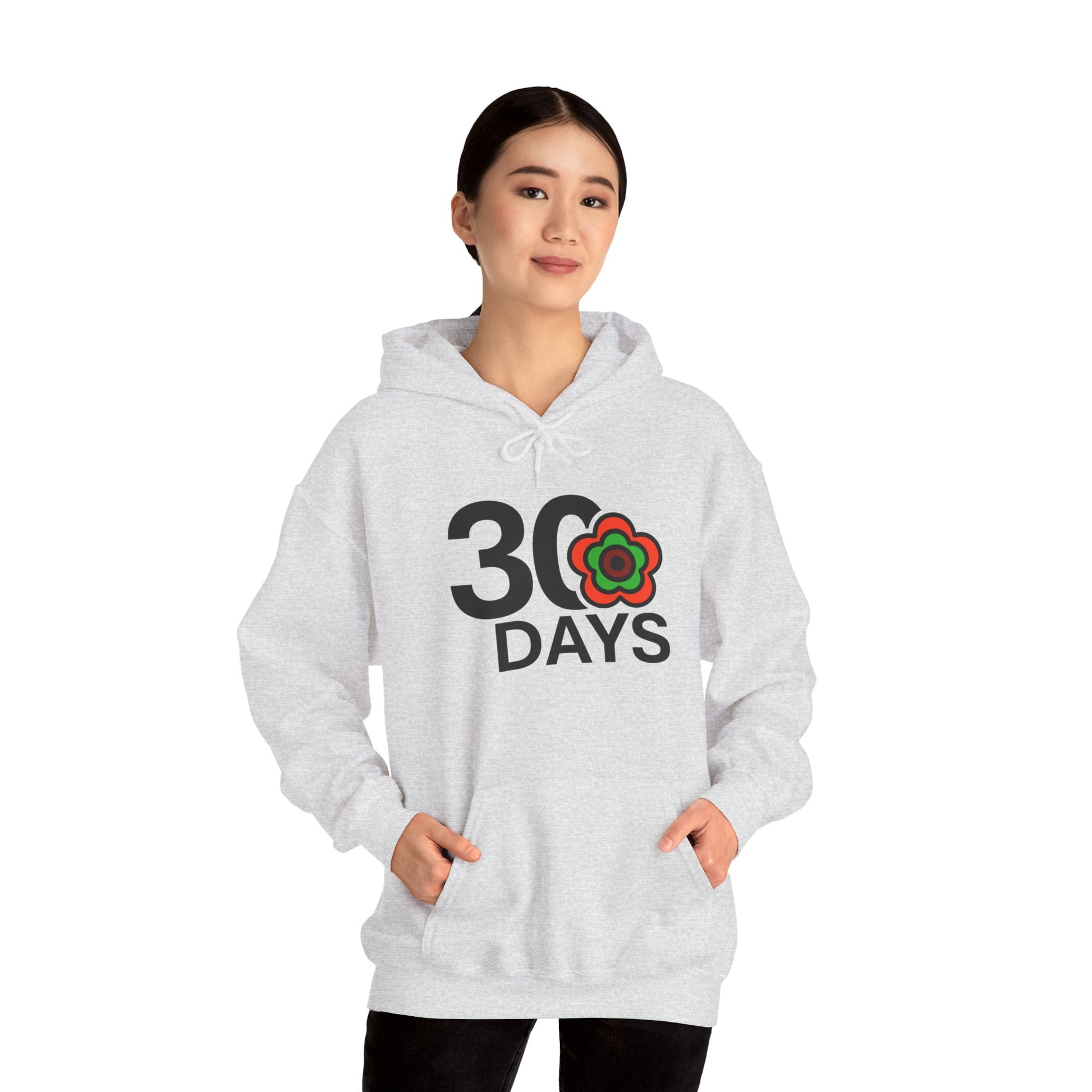 P🌺🌺P2Poppies 30 Days Sober Hoodie – Recovery Milestone Sweatshirt