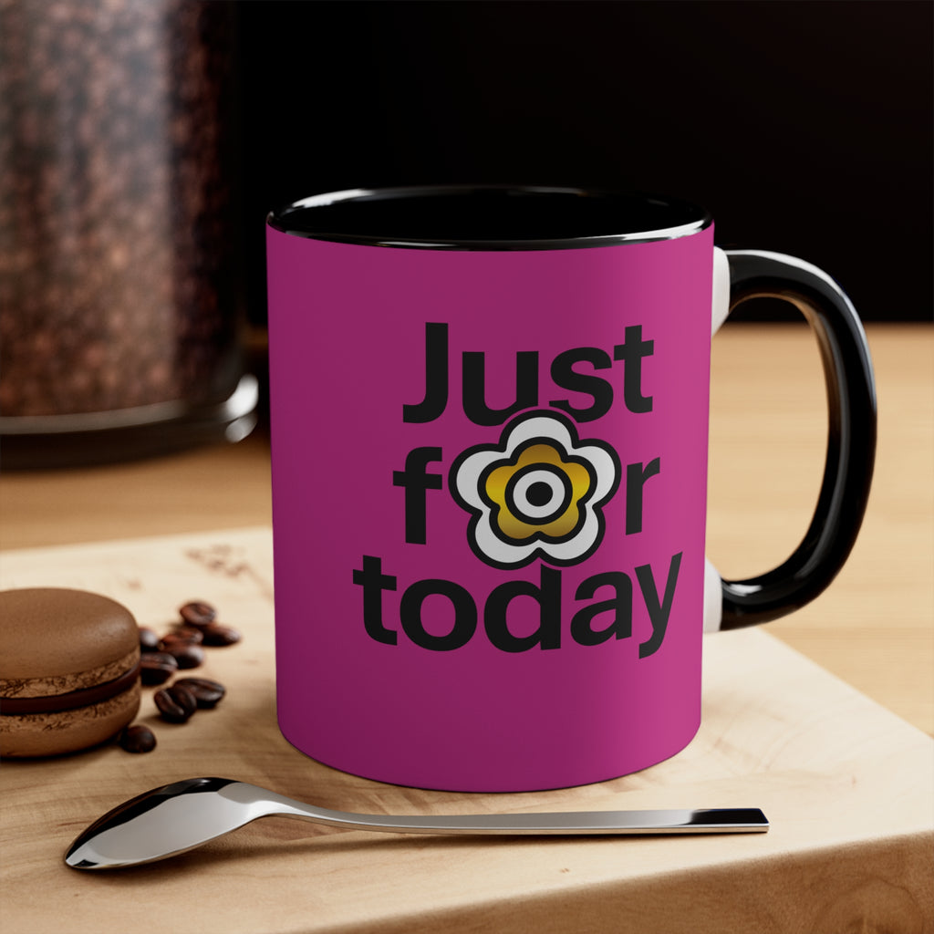 P🌺🌺P2Poppies Just for Today – Motivational Recovery Mug