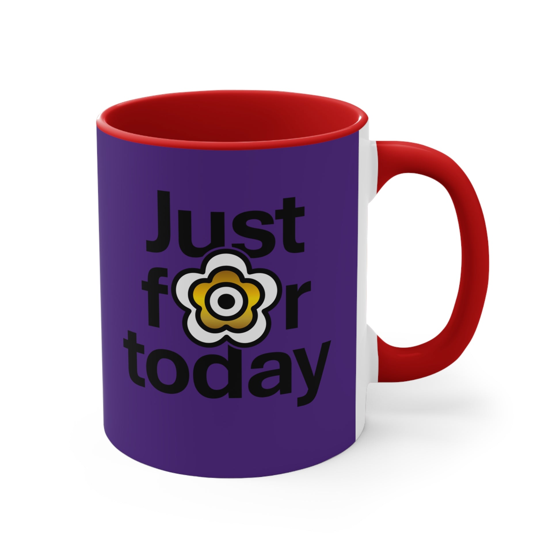 P🌺🌺P2Poppies Just for Today – Motivational Recovery Mug