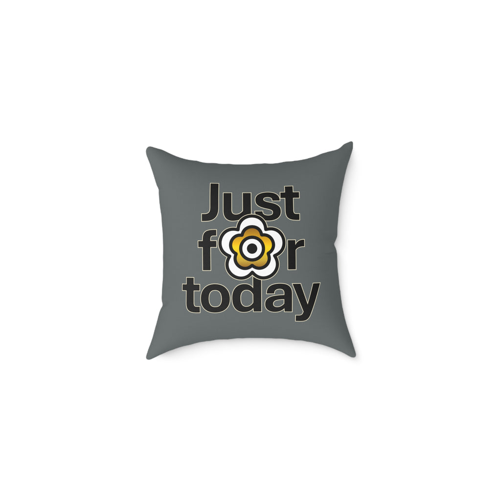 P🌺🌺P2Poppies Just for Today 16" x 16" Cushion – Recovery Inspiration Pillow