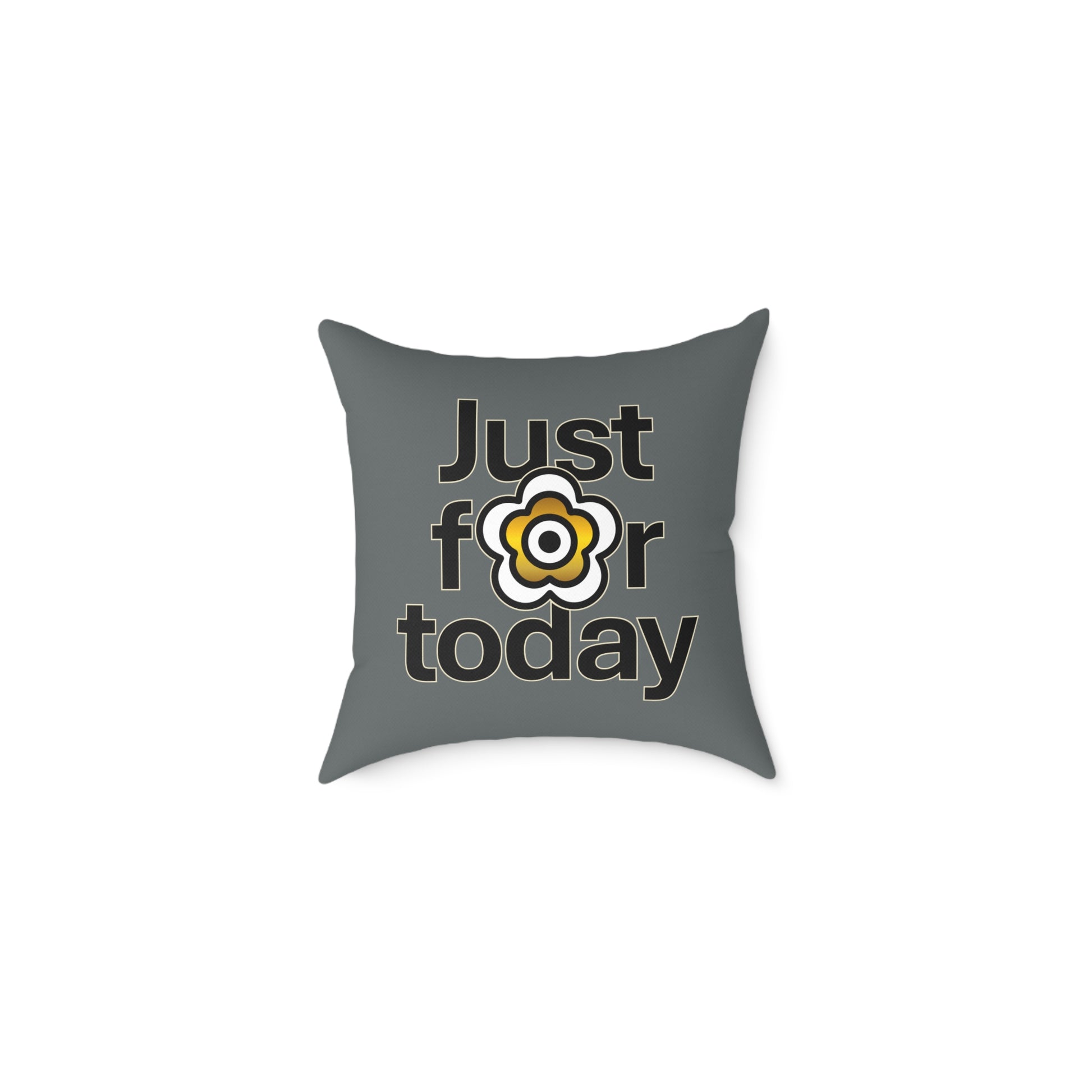 P🌺🌺P2Poppies Just for Today 16" x 16" Cushion – Recovery Inspiration Pillow