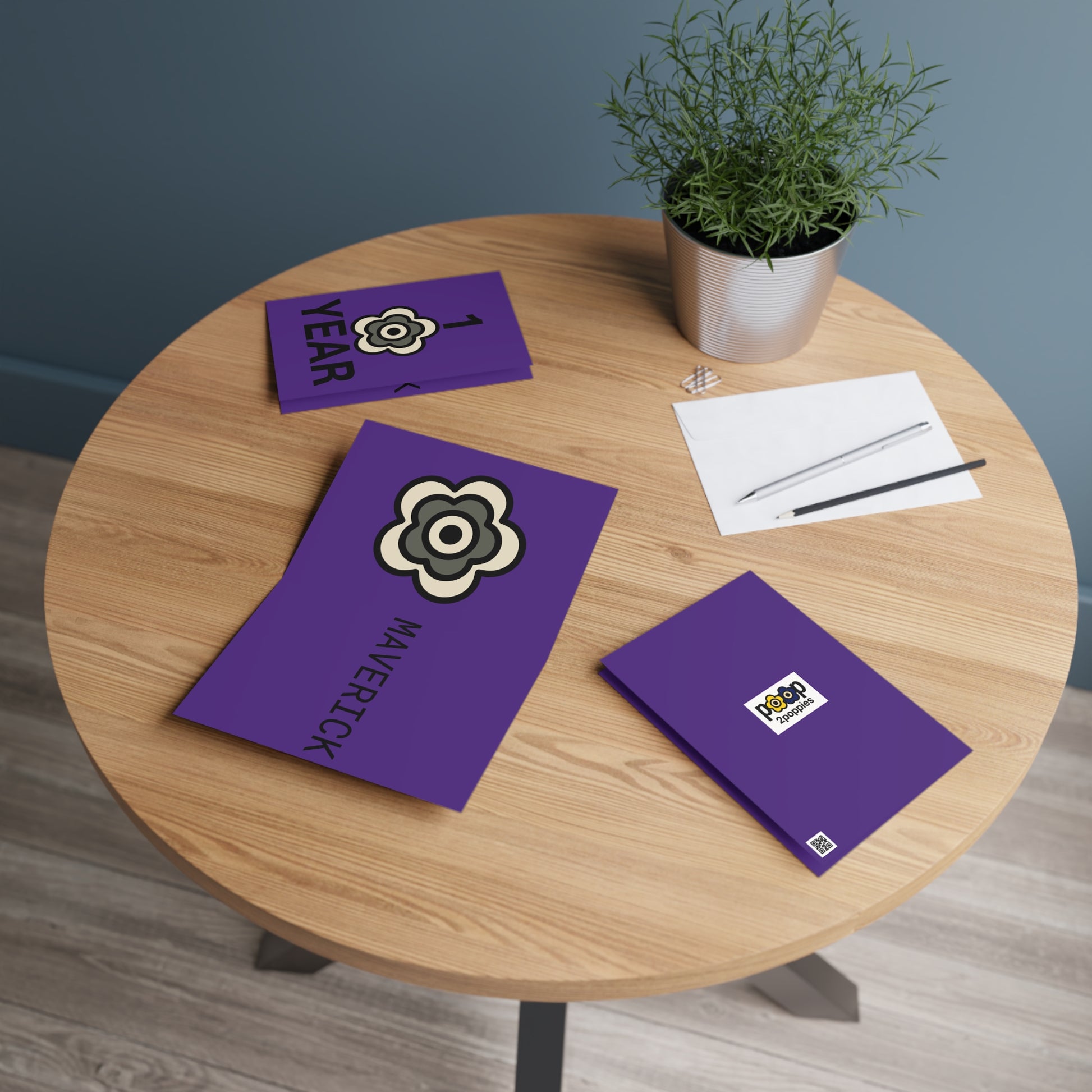 P🌺🌺P2Poppies 1 Year Milestone Greeting Card