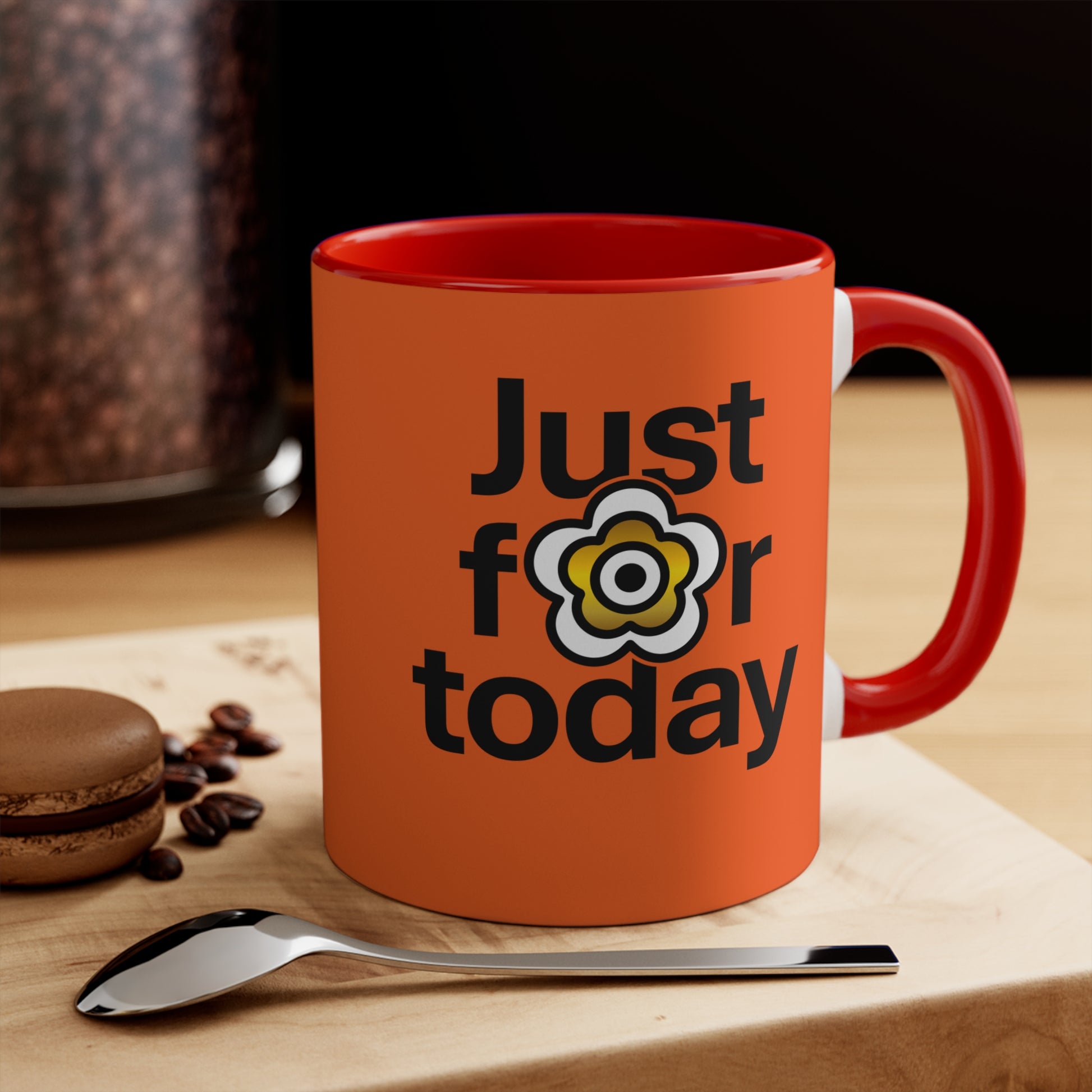 P🌺🌺P2Poppies Just for Today – Motivational Recovery Mug