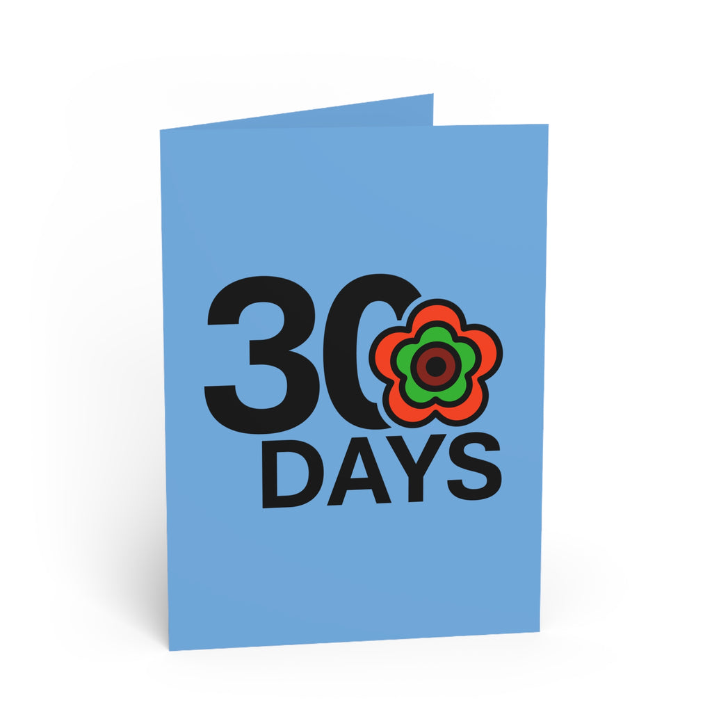 P🌺🌺P2Poppies 30 Days Milestone Greeting Card