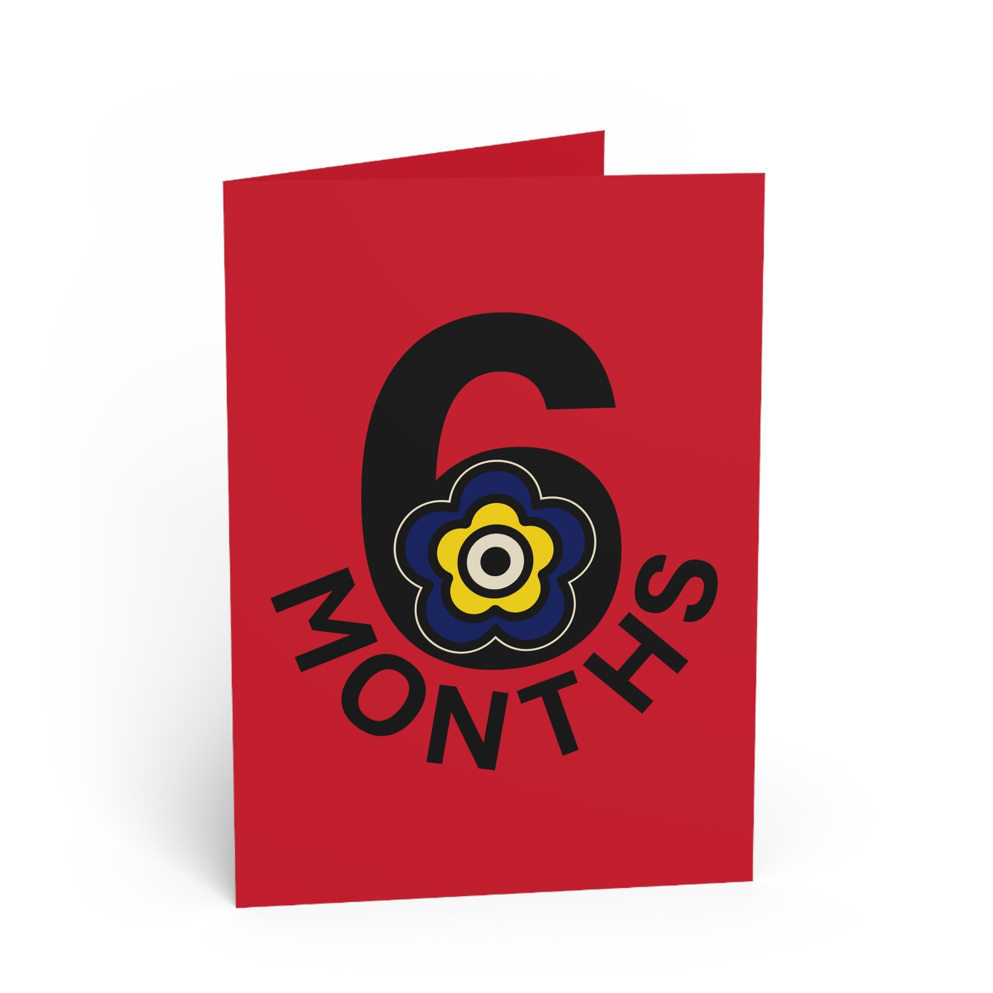 P🌺🌺P2Poppies 6 Months Milestone Greeting Card