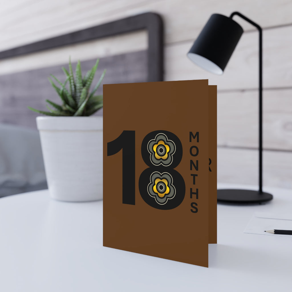 P🌺🌺P2Poppies 18 Months Milestone Greeting Card