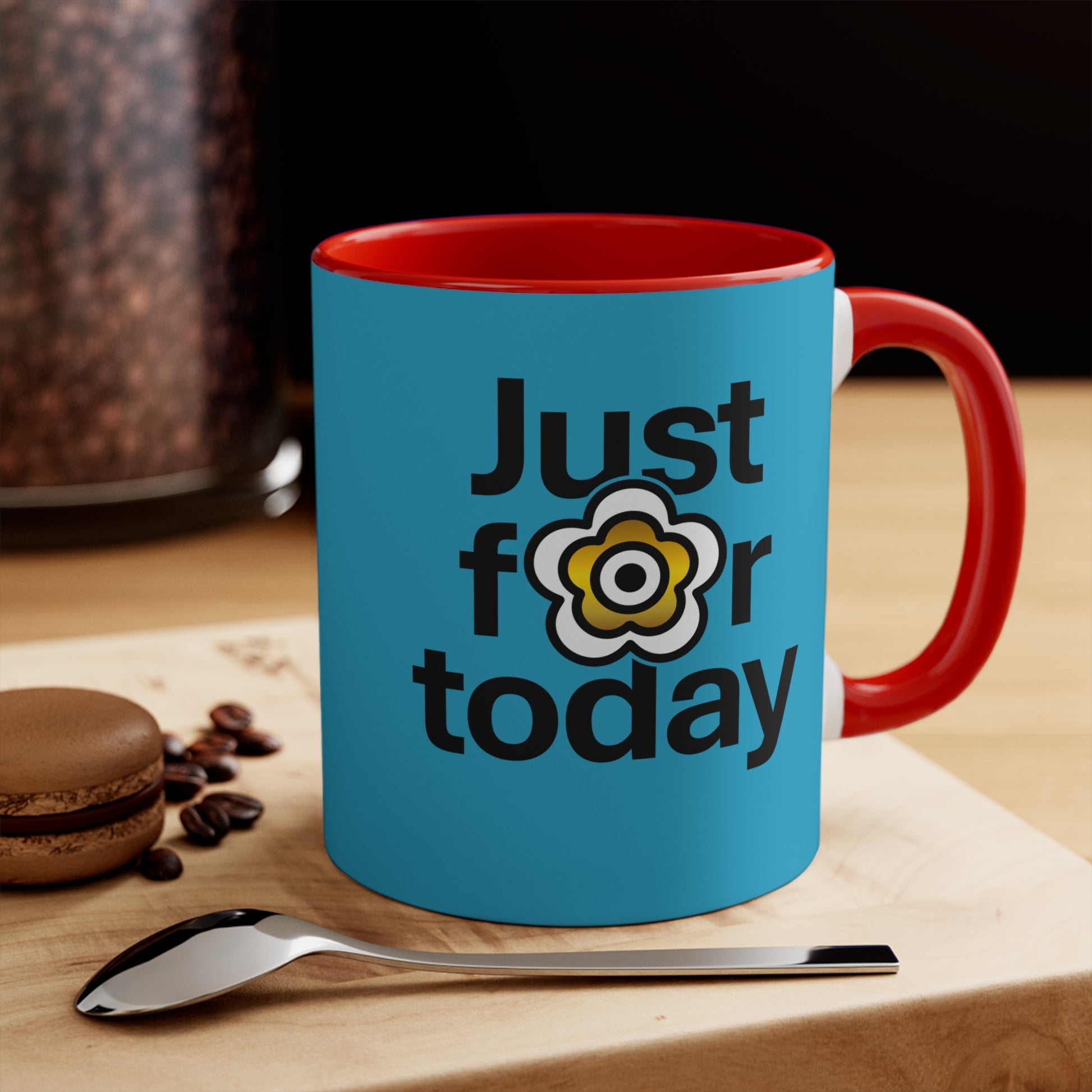 P🌺🌺P2Poppies Just for Today – Motivational Recovery Mug