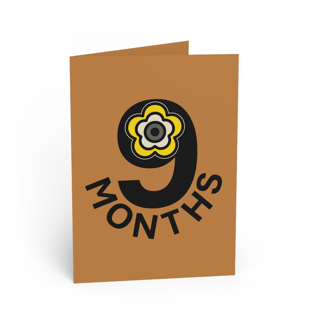 P🌺🌺P2Poppies 9 Months Milestone Greeting Card