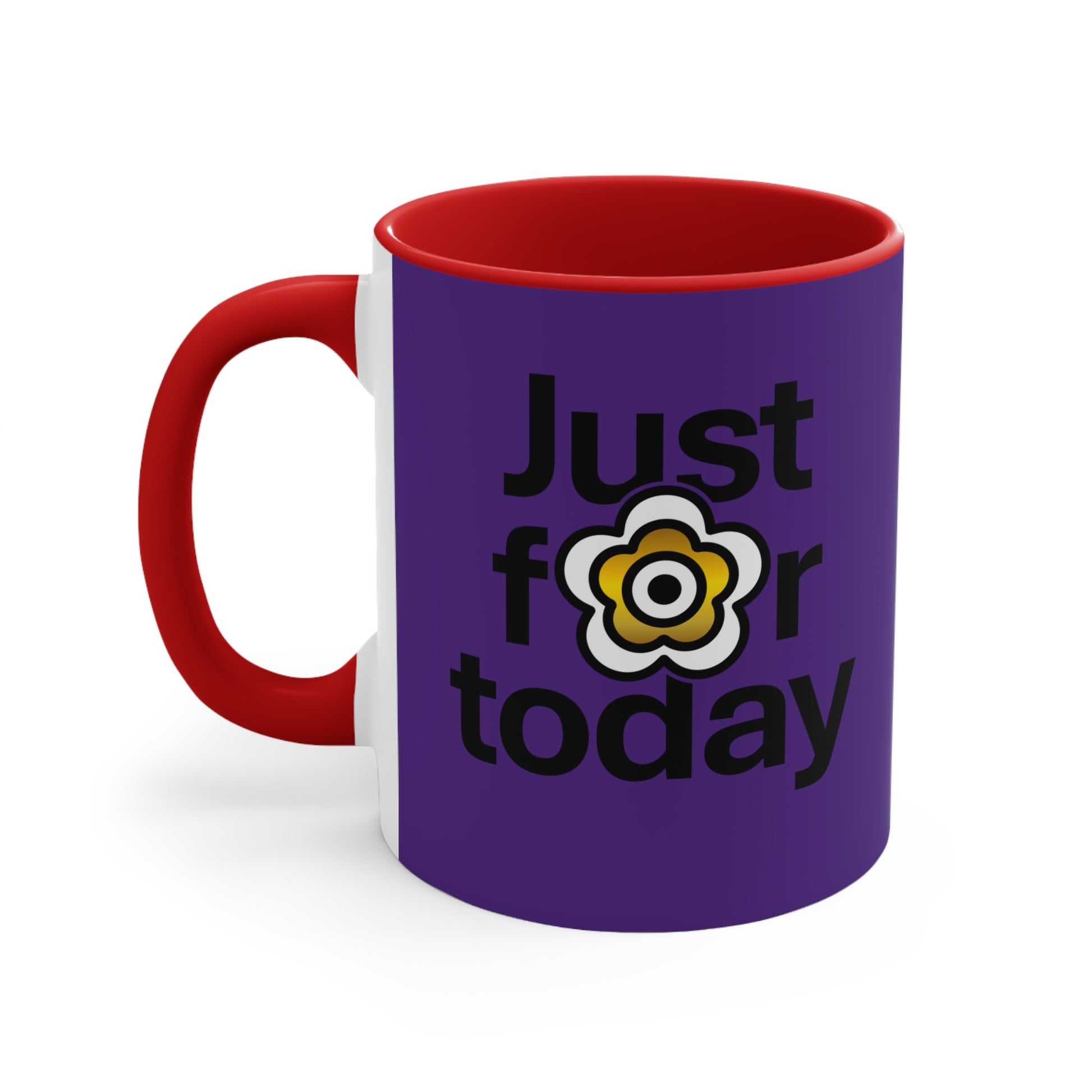 P🌺🌺P2Poppies Just for Today – Motivational Recovery Mug