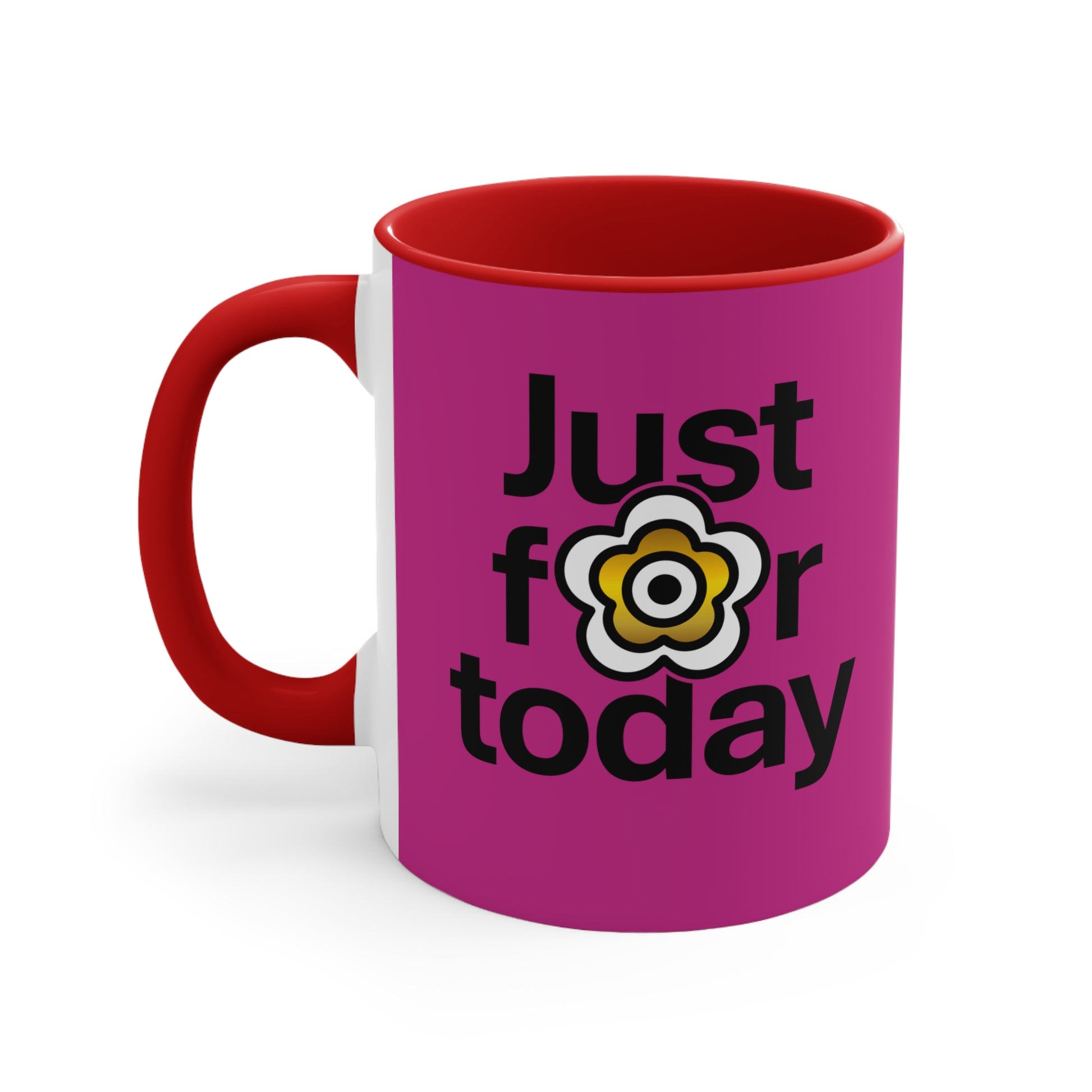 P🌺🌺P2Poppies Just for Today – Motivational Recovery Mug