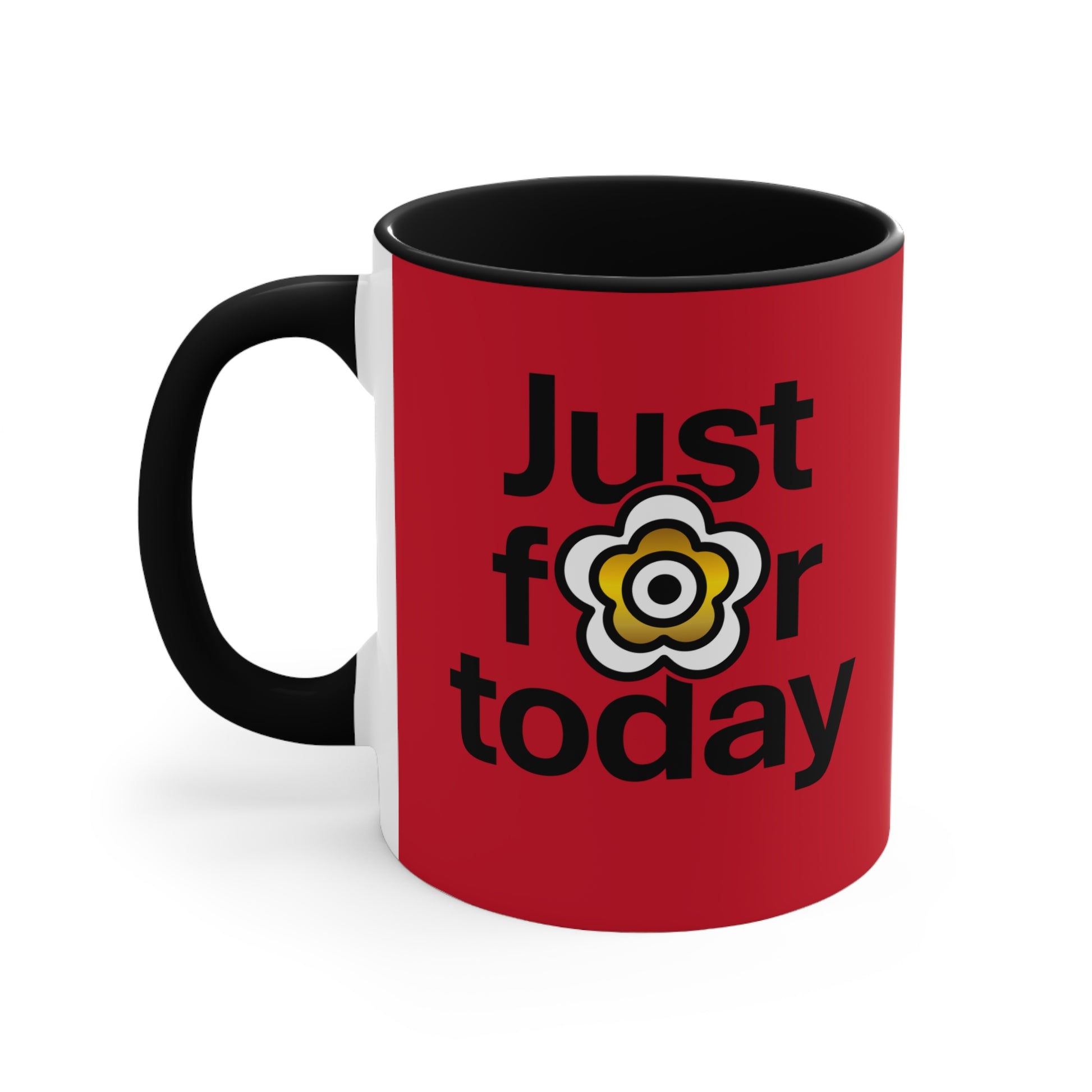 P🌺🌺P2Poppies Just for Today – Motivational Recovery Mug