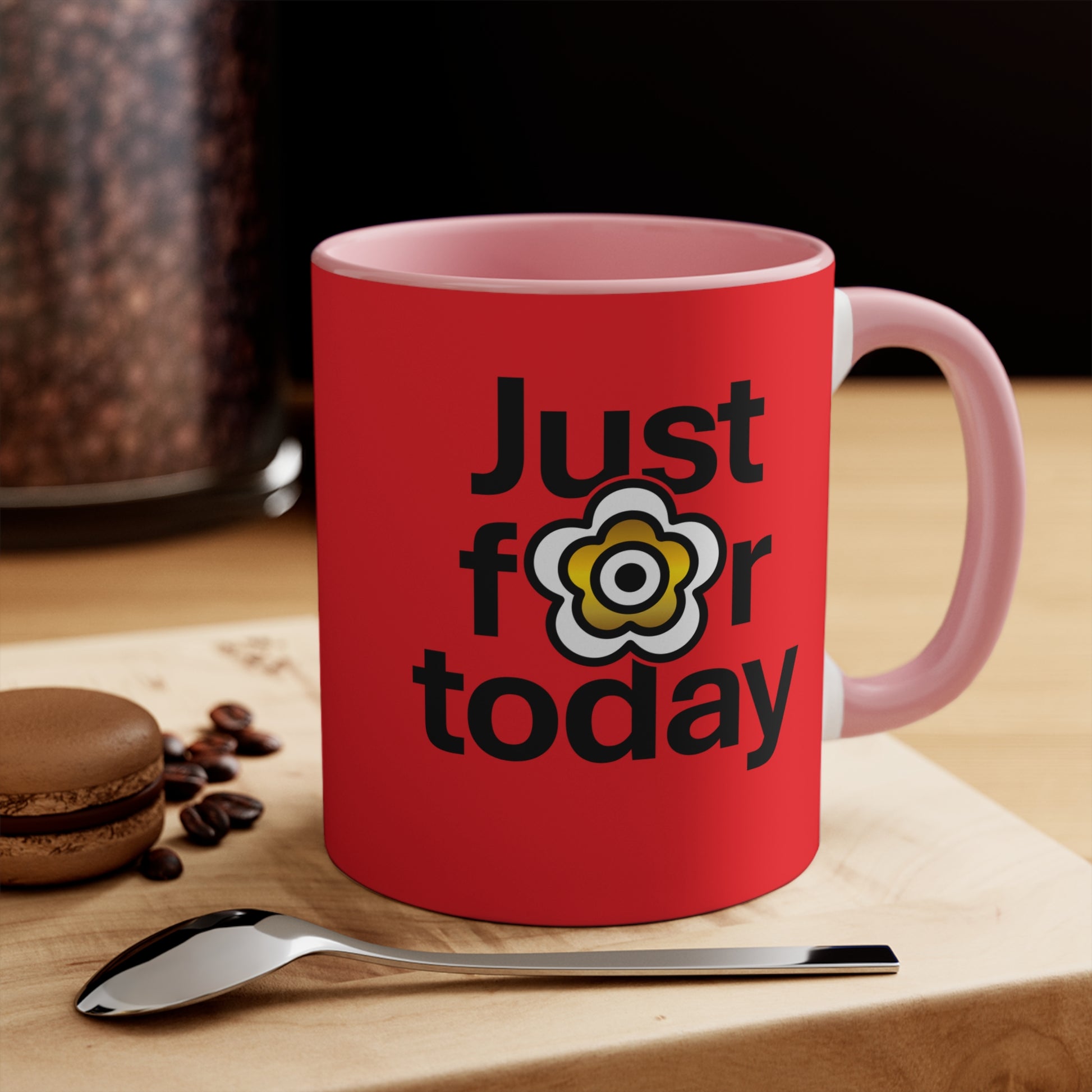 P🌺🌺P2Poppies Just for Today – Motivational Recovery Mug