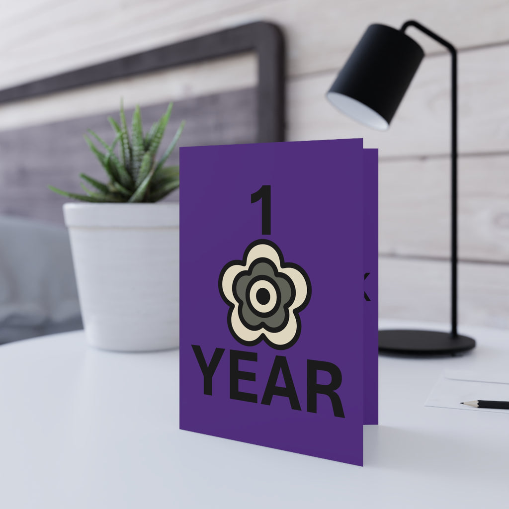 P🌺🌺P2Poppies 1 Year Milestone Greeting Card