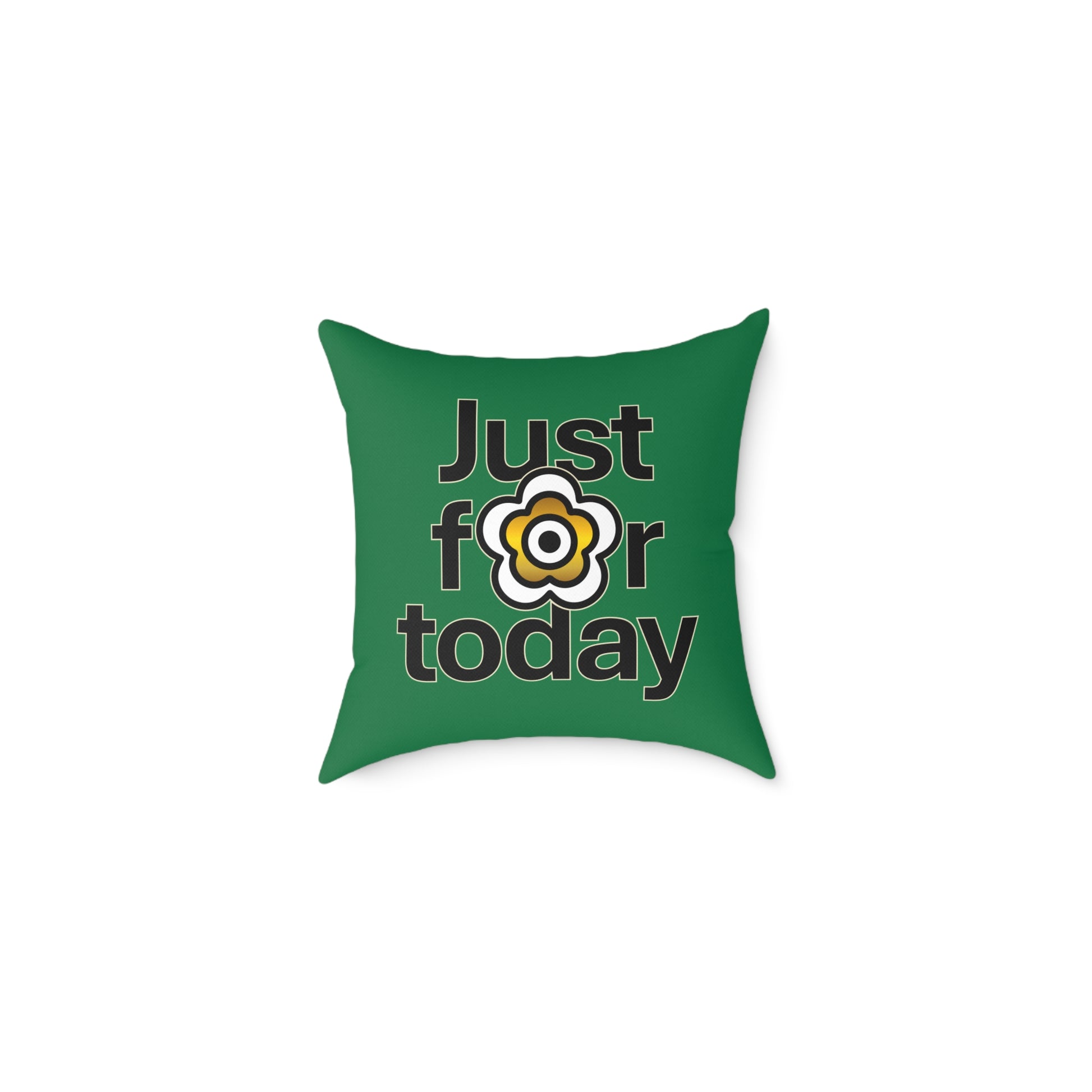 P🌺🌺P2Poppies Just for Today 16" x 16" Cushion – Recovery Inspiration Pillow