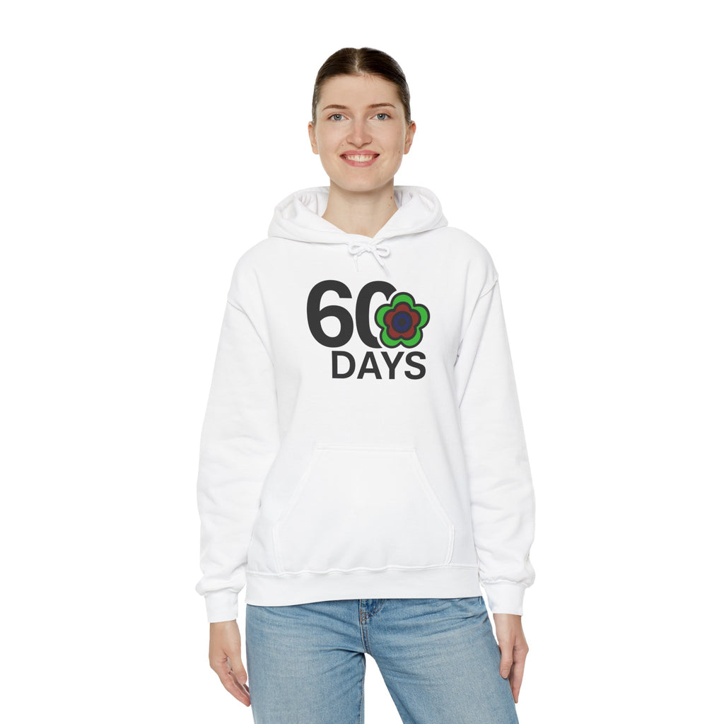 P🌺🌺P2Poppies 60 Days Sober Hoodie – Recovery Milestone Sweatshirt