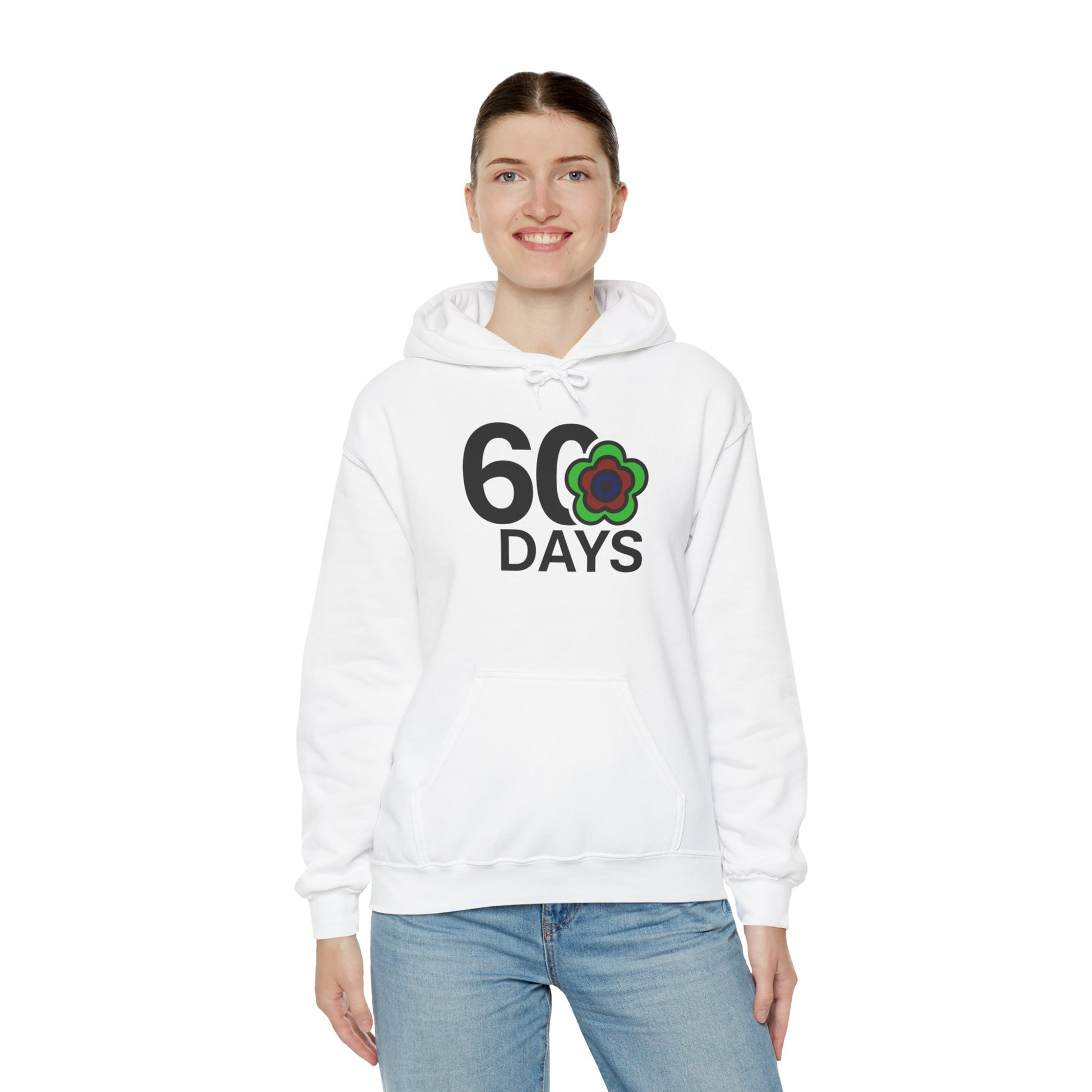 P🌺🌺P2Poppies 60 Days Sober Hoodie – Recovery Milestone Sweatshirt