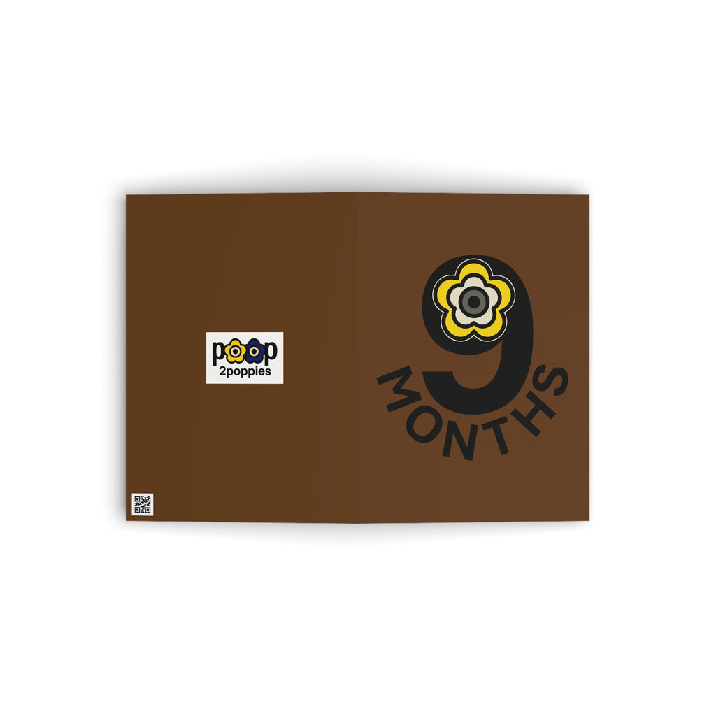 P🌺🌺P2Poppies 9 Months Milestone Greeting Card