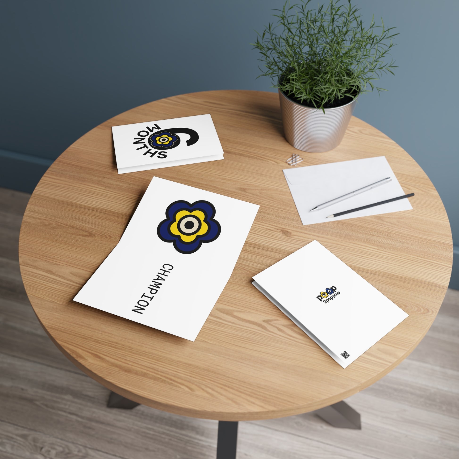 P🌺🌺P2Poppies 6 Months Milestone Greeting Card