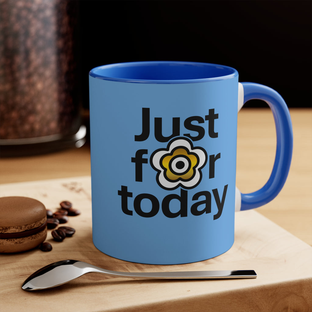 P🌺🌺P2Poppies Just for Today – Motivational Recovery Mug