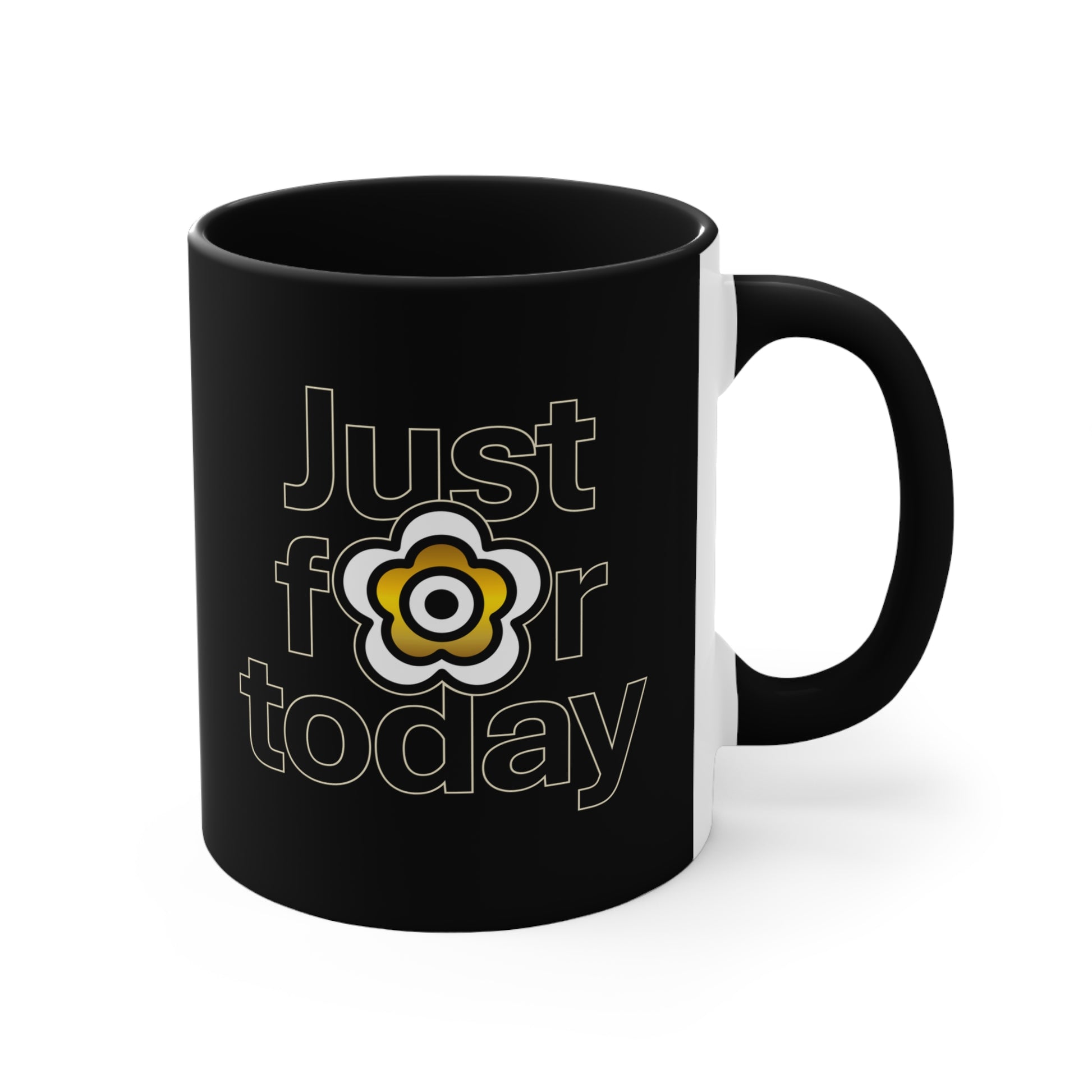 P🌺🌺P2Poppies Just for Today – Motivational Recovery Mug