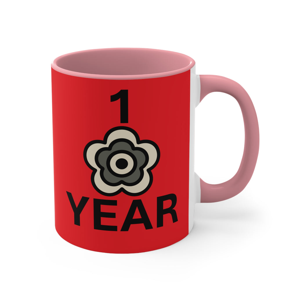 P🌺🌺P2Poppies 1 Year – Motivational Recovery Mug