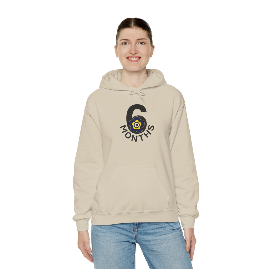 P🌺🌺P2Poppies 6 Months Sober Hoodie – Recovery Milestone Sweatshirt