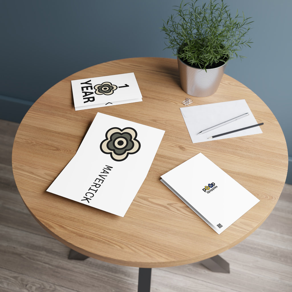 P🌺🌺P2Poppies 1 Year Milestone Greeting Card