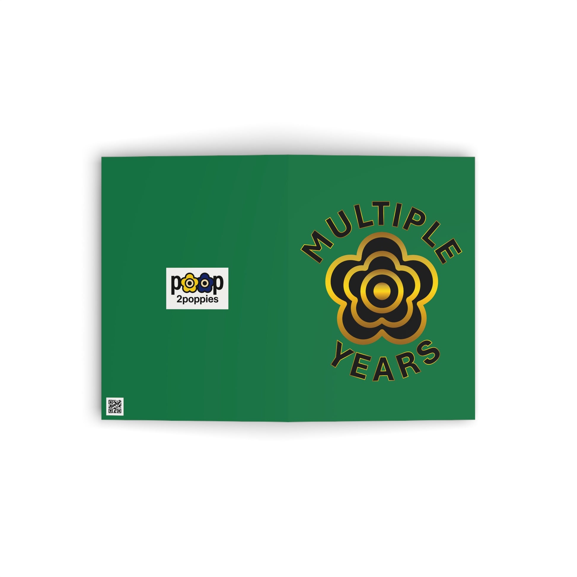 P🌺🌺P2Poppies Multiple Years Milestone Greeting Card