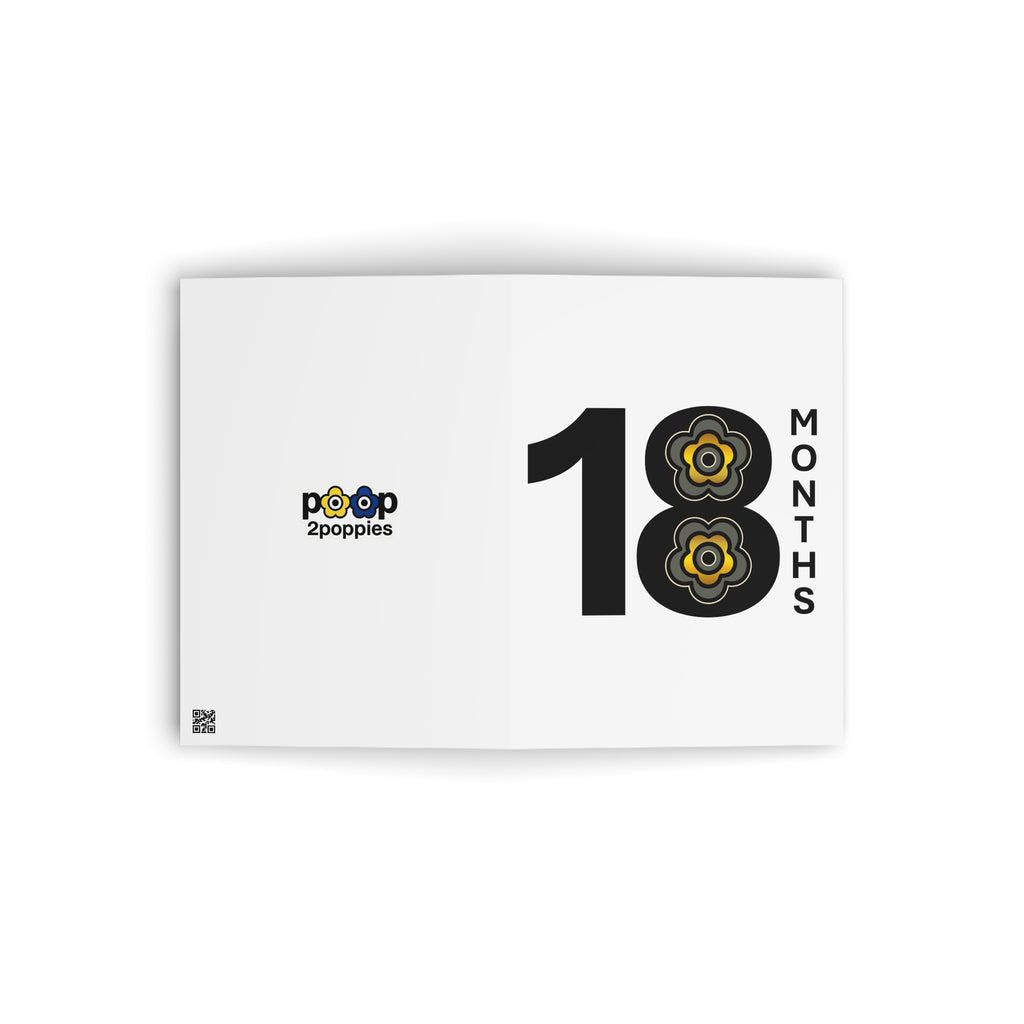 P🌺🌺P2Poppies 18 Months Milestone Greeting Card