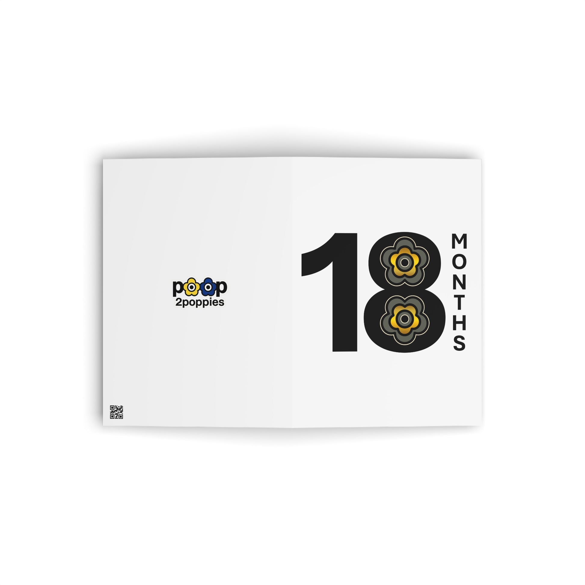 P🌺🌺P2Poppies 18 Months Milestone Greeting Card