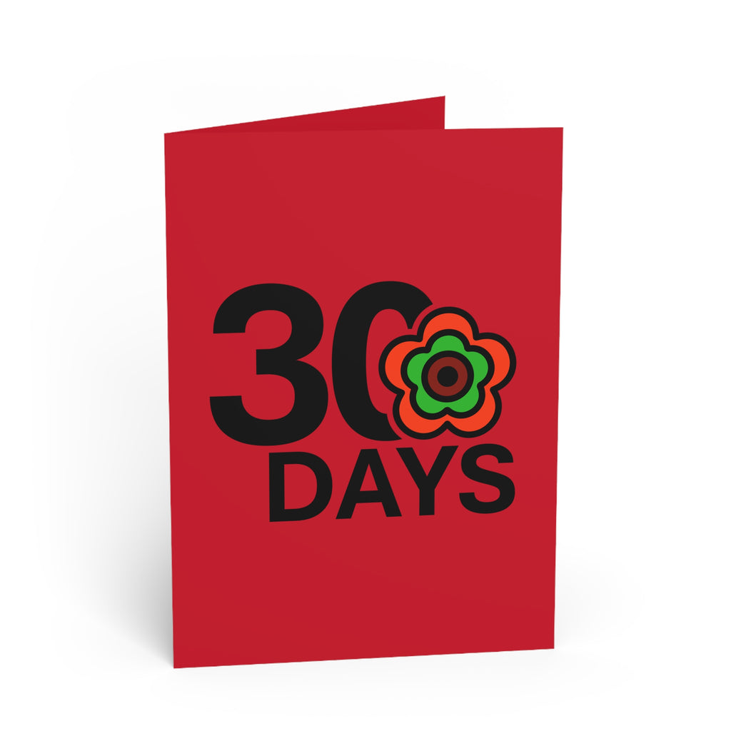 P🌺🌺P2Poppies 30 Days Milestone Greeting Card