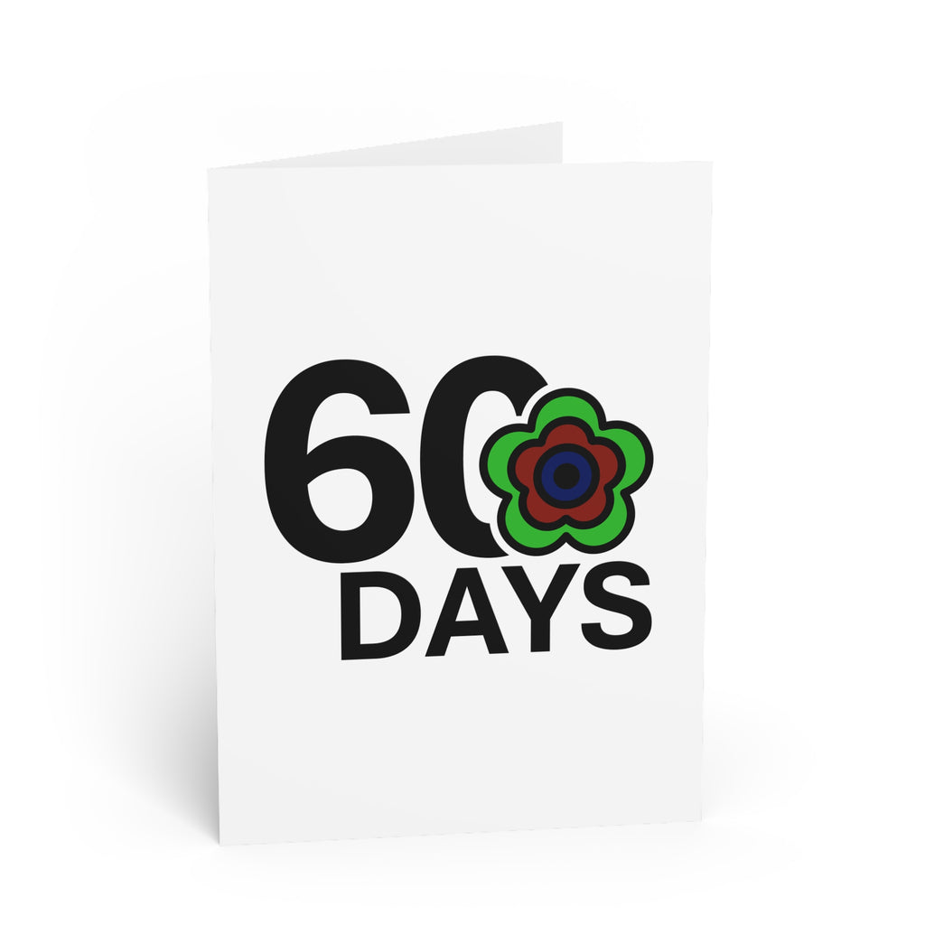 P🌺🌺P2Poppies 60 Days Milestone Greeting Card