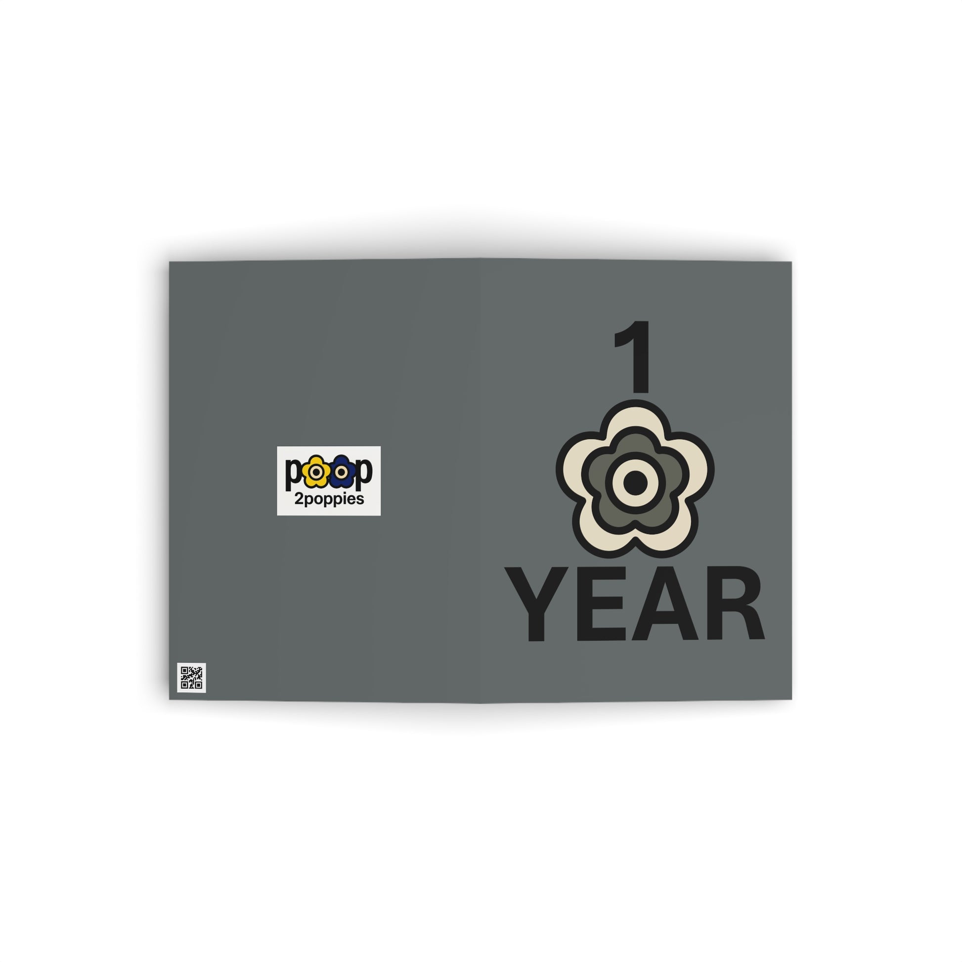 P🌺🌺P2Poppies 1 Year Milestone Greeting Card